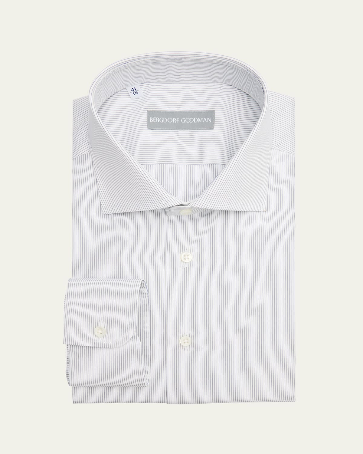 Men's Cotton Pencil Stripe Dress Shirt