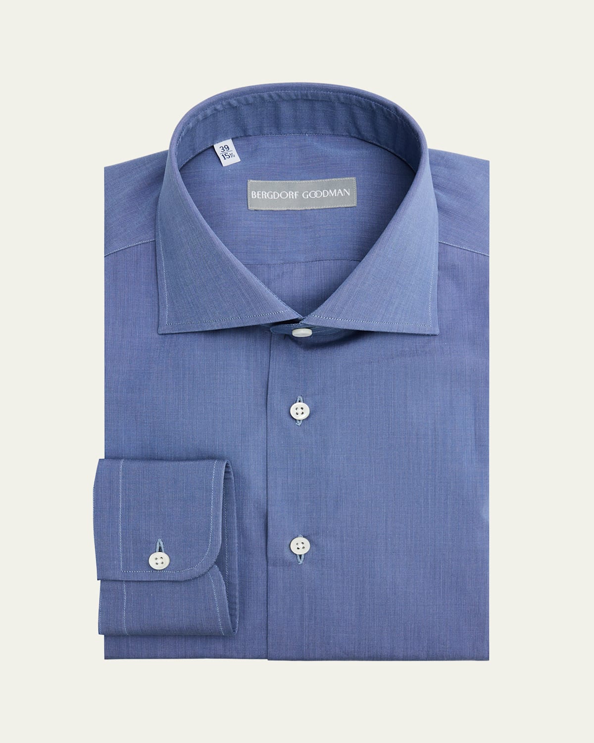 Men's Cotton Spread Collar Dress Shirt