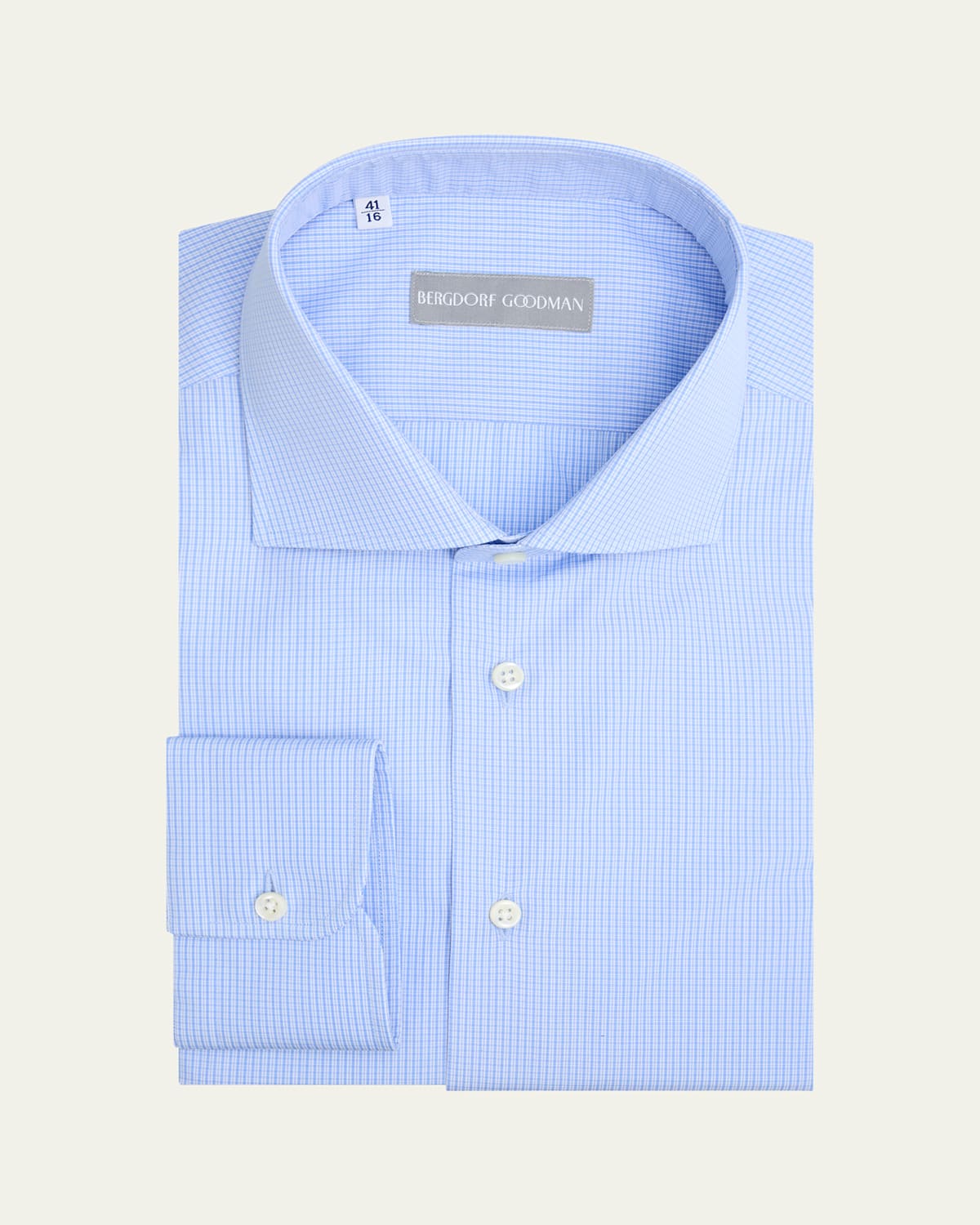 Men's Cotton Mini Graph Check Dress Shirt