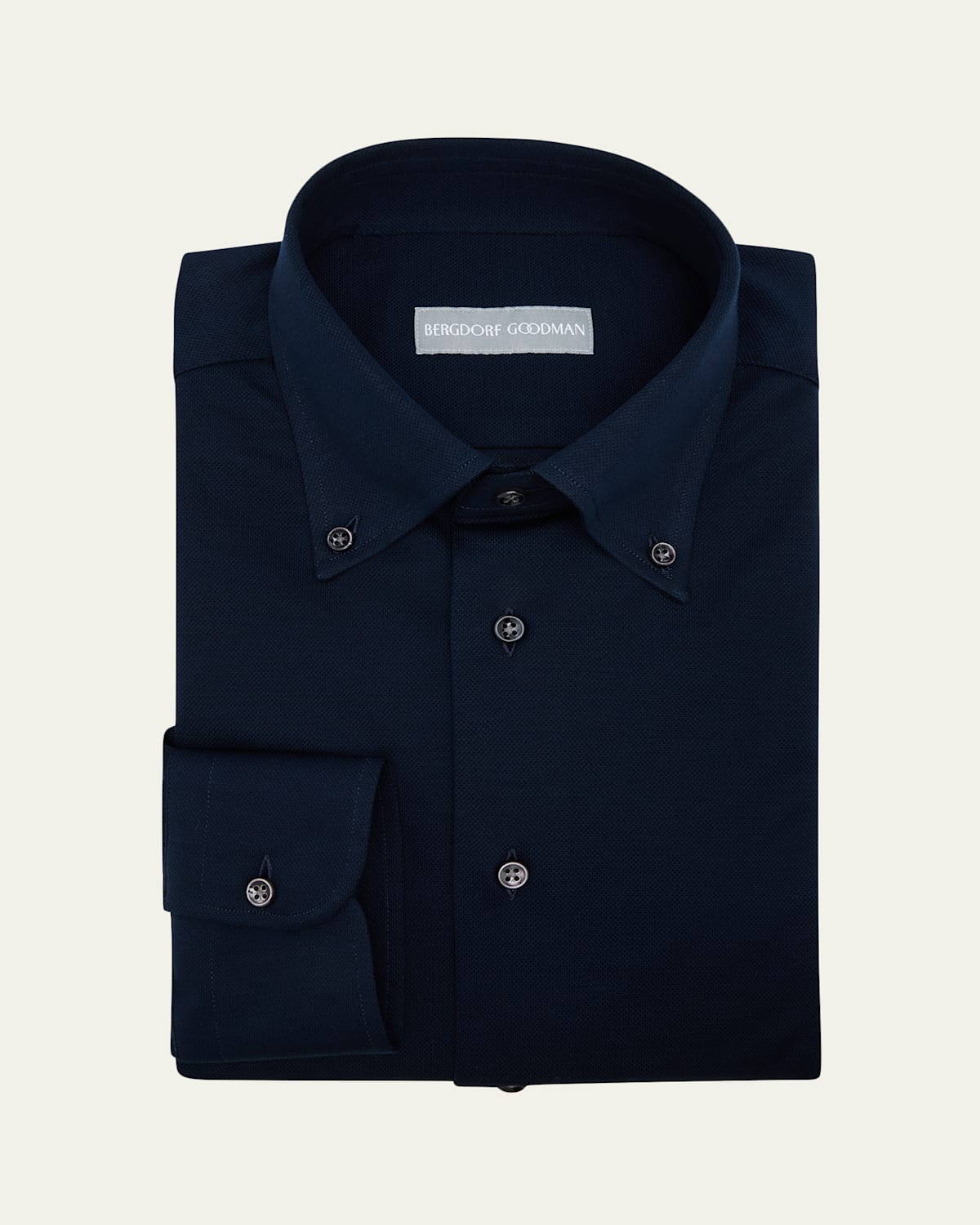 Bergdorf Goodman Men's Cotton Pique Button-collar Sport Shirt In Multi