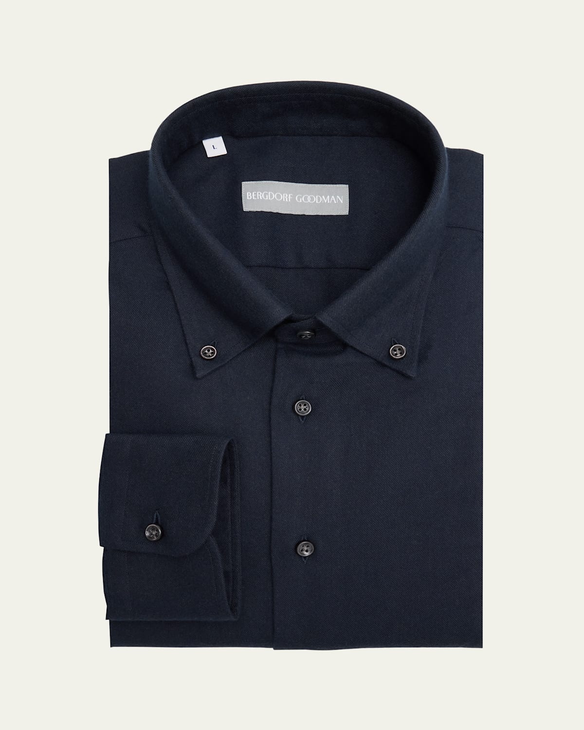 Men's Twill Flannel Button-Collar Sport Shirt