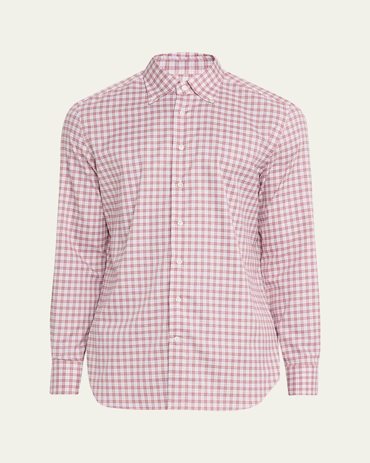 Men's Plaid Button-Front Dress Shirt
