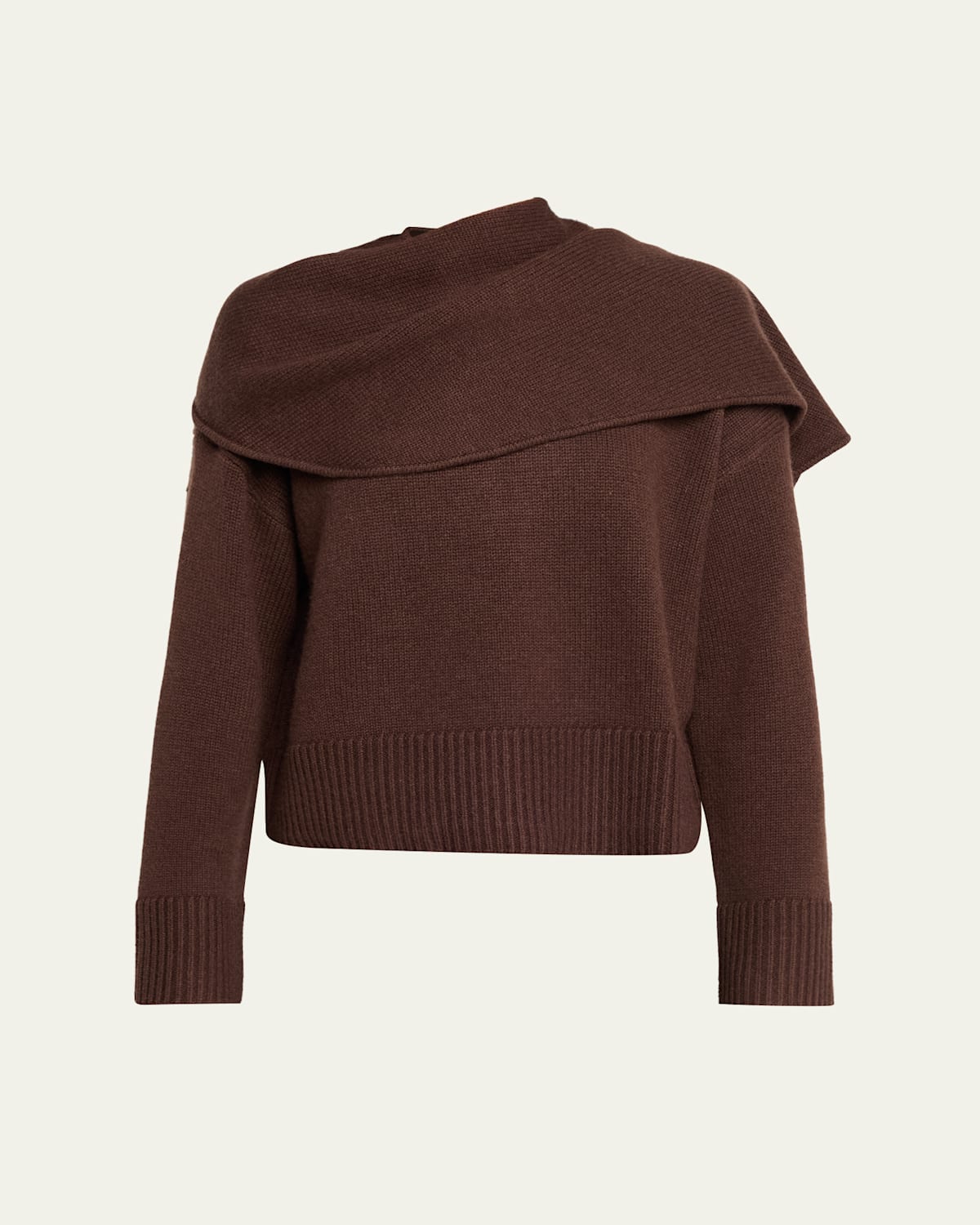 Simkhai Elson Cashmere-blend Scarf Sweater In Brown