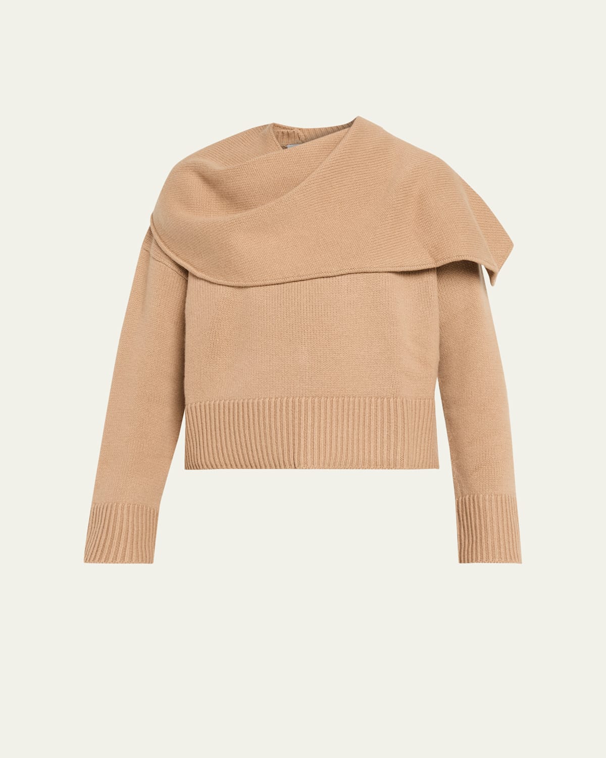 Simkhai Elson Cashmere-blend Scarf Sweater In Brown