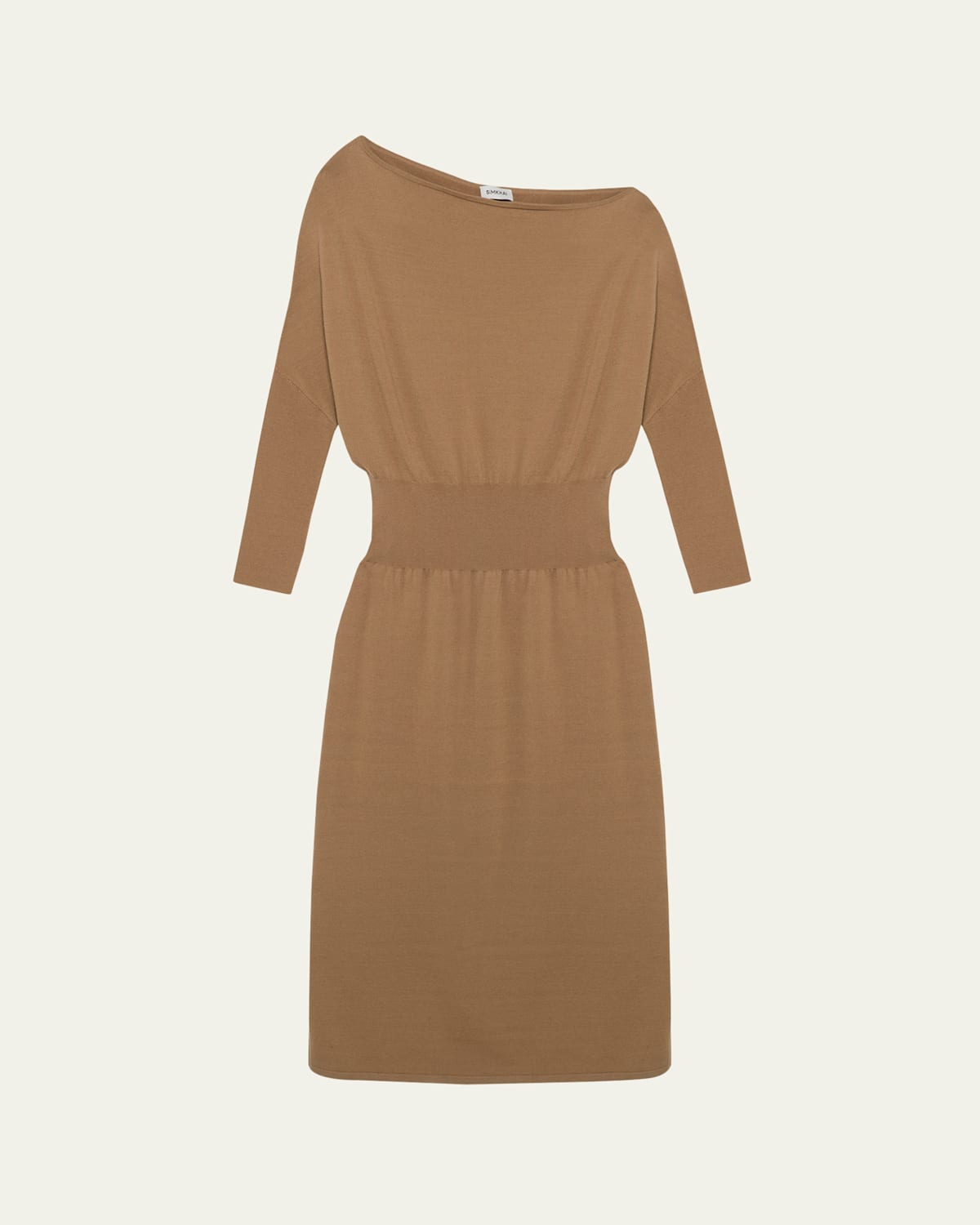 Simkhai Janese Off-the-shoulder Knit Midi Dress In Brown