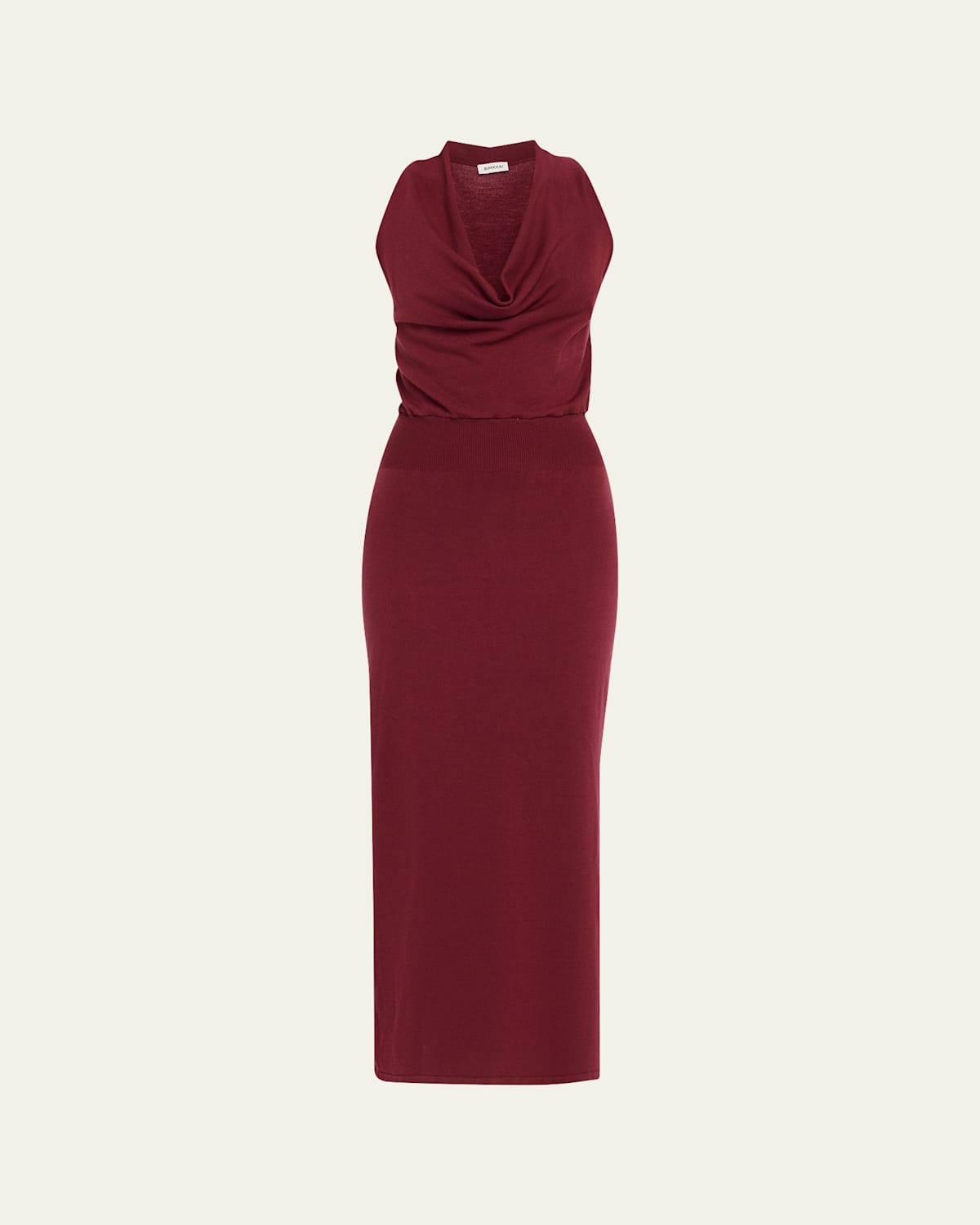 Simkhai Ramona Knit Cowl-neck Midi Dress In Burgundy