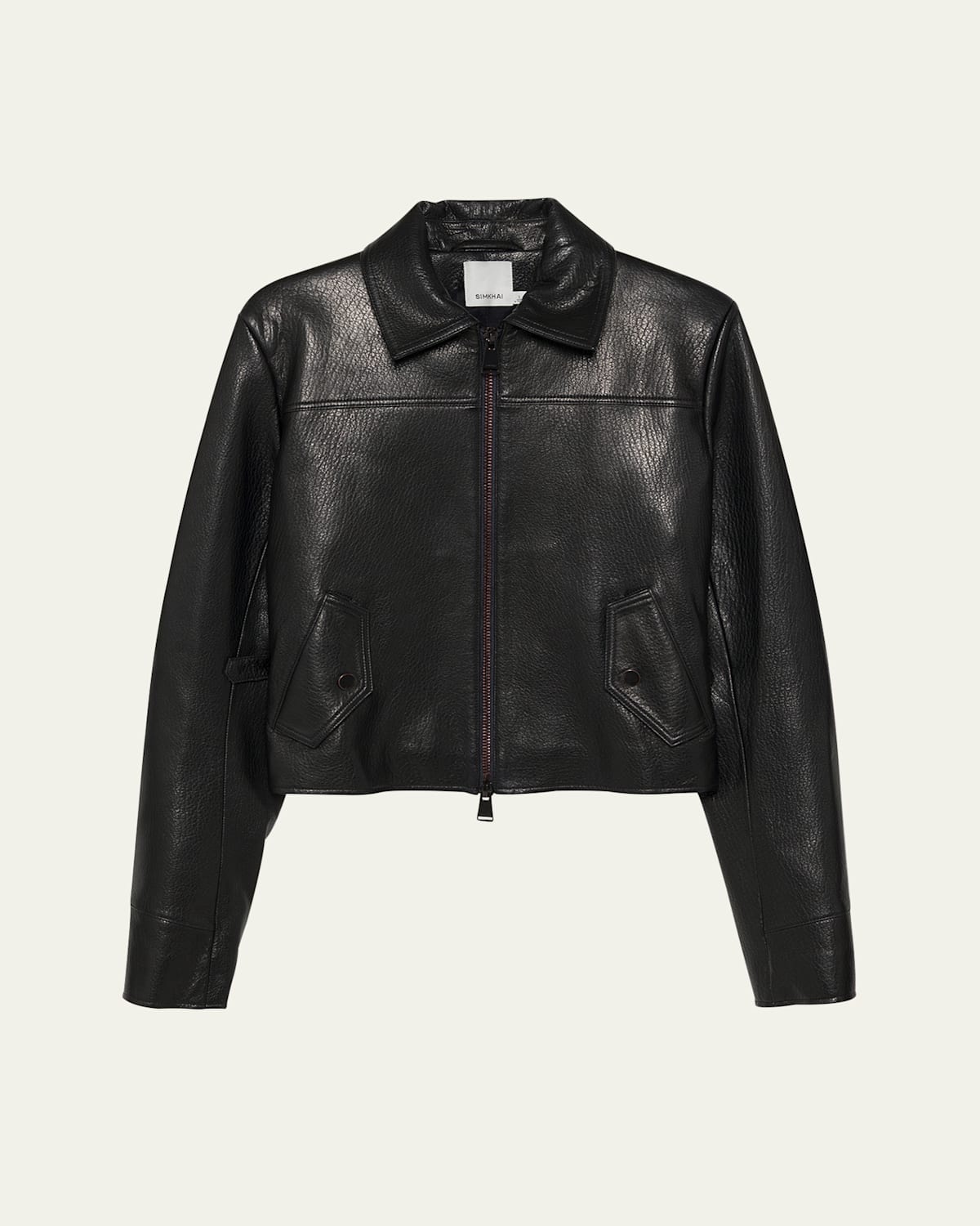 Simkhai Freeman Leather Jacket In Black