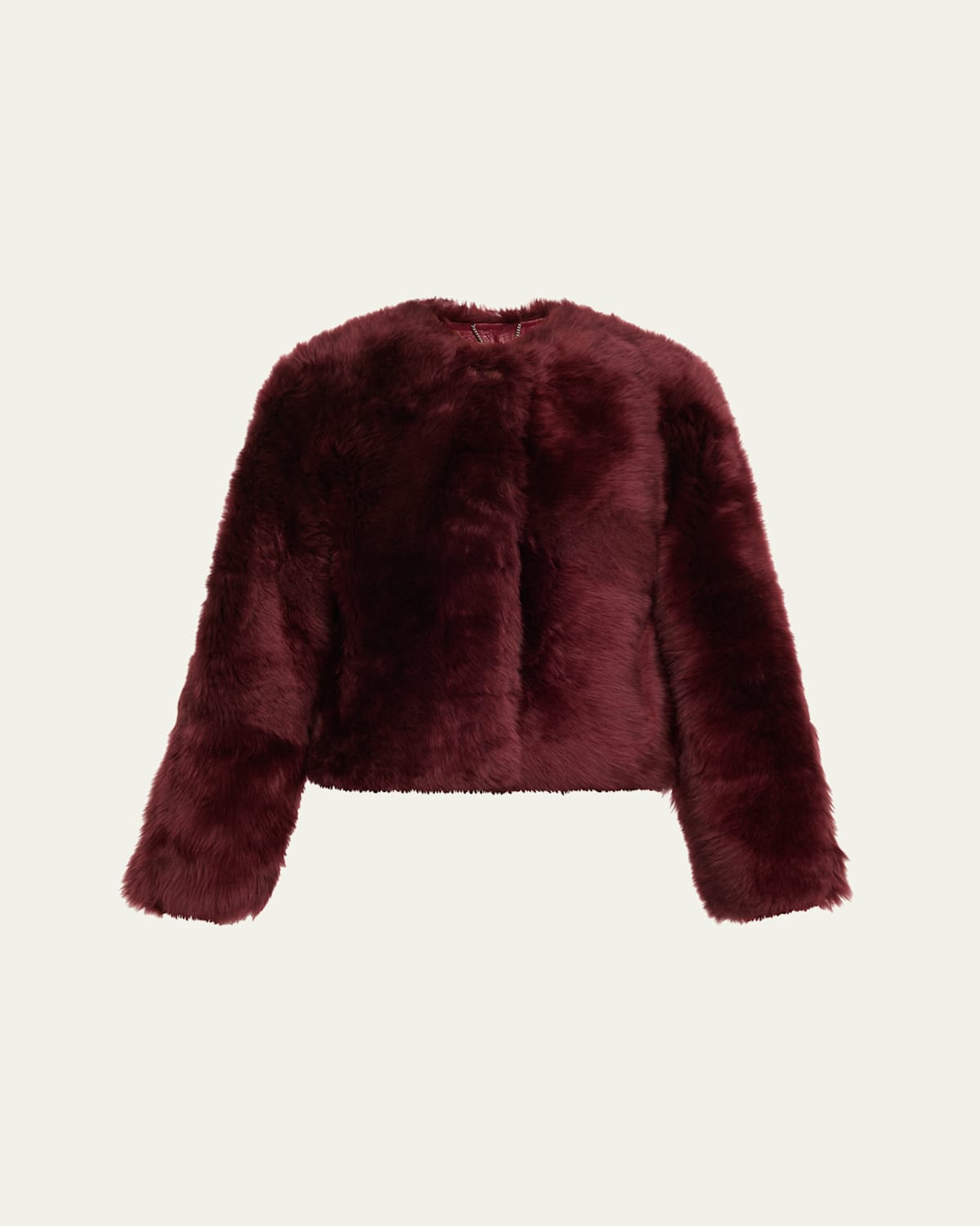 Simkhai Natasha Shearling Jacket In Red