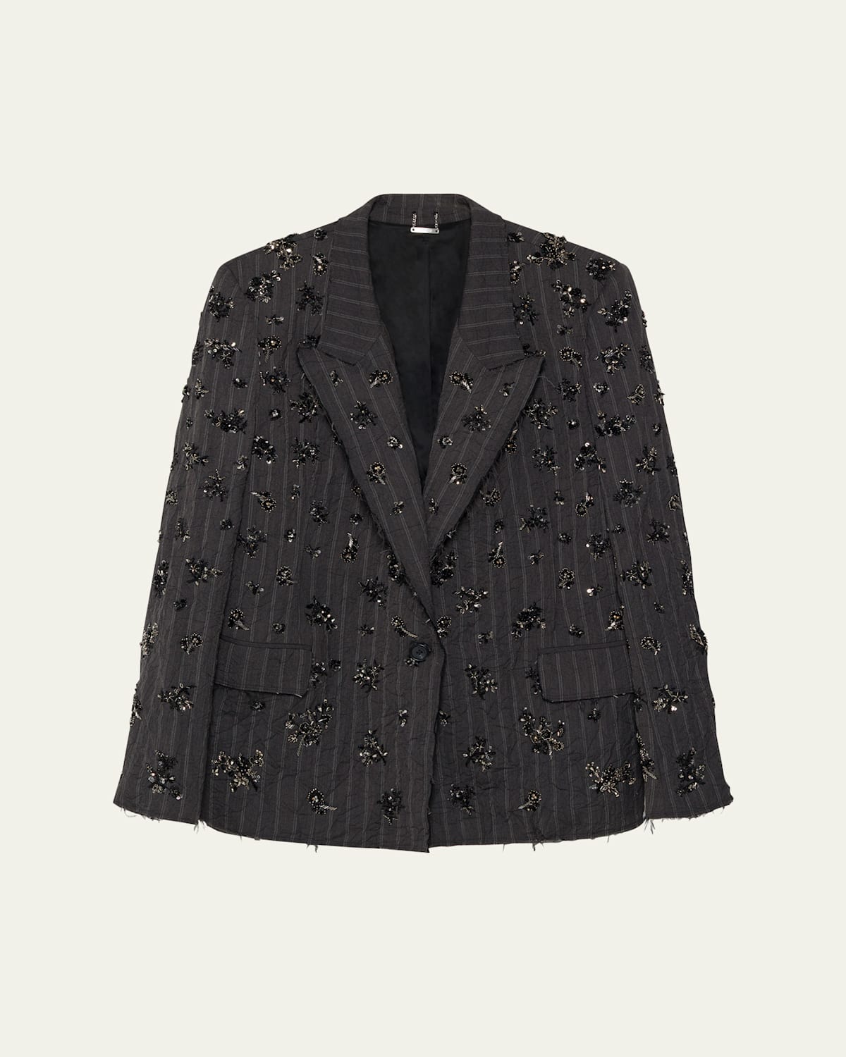SIMKHAI Murphy Sequined Pinstripe Blazer