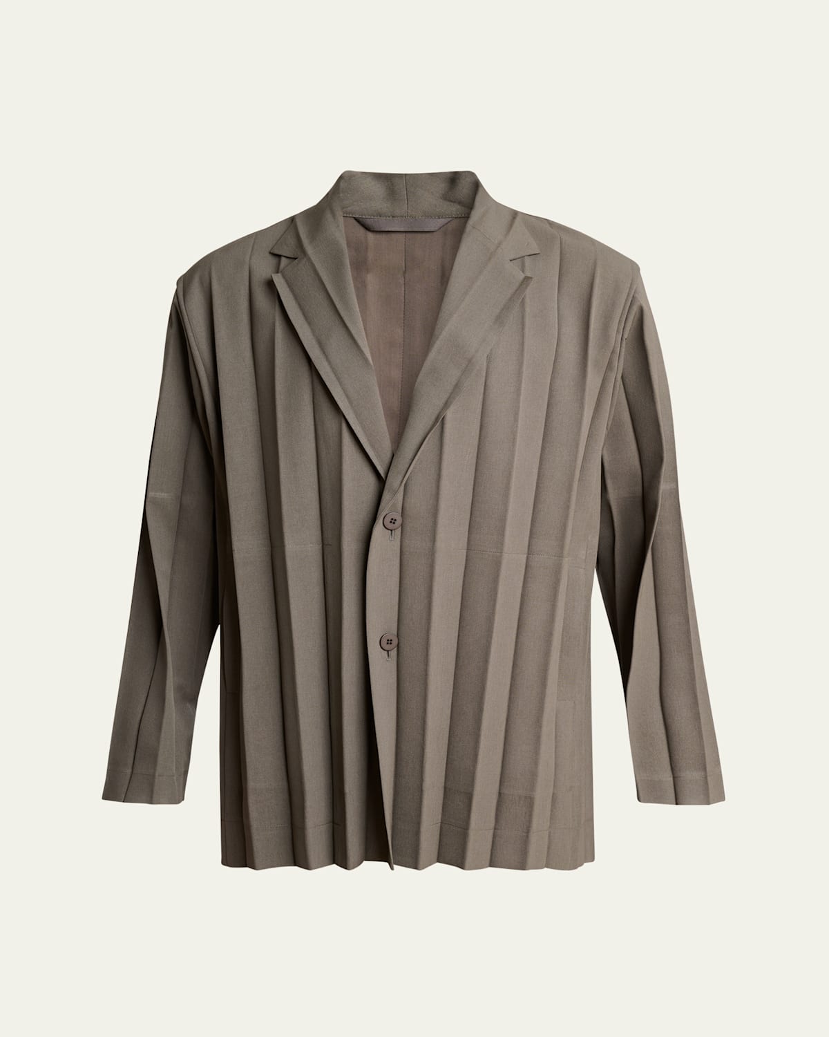 Issey Miyake Men's Edge Ensemble Pleated Sport Coat In Brown