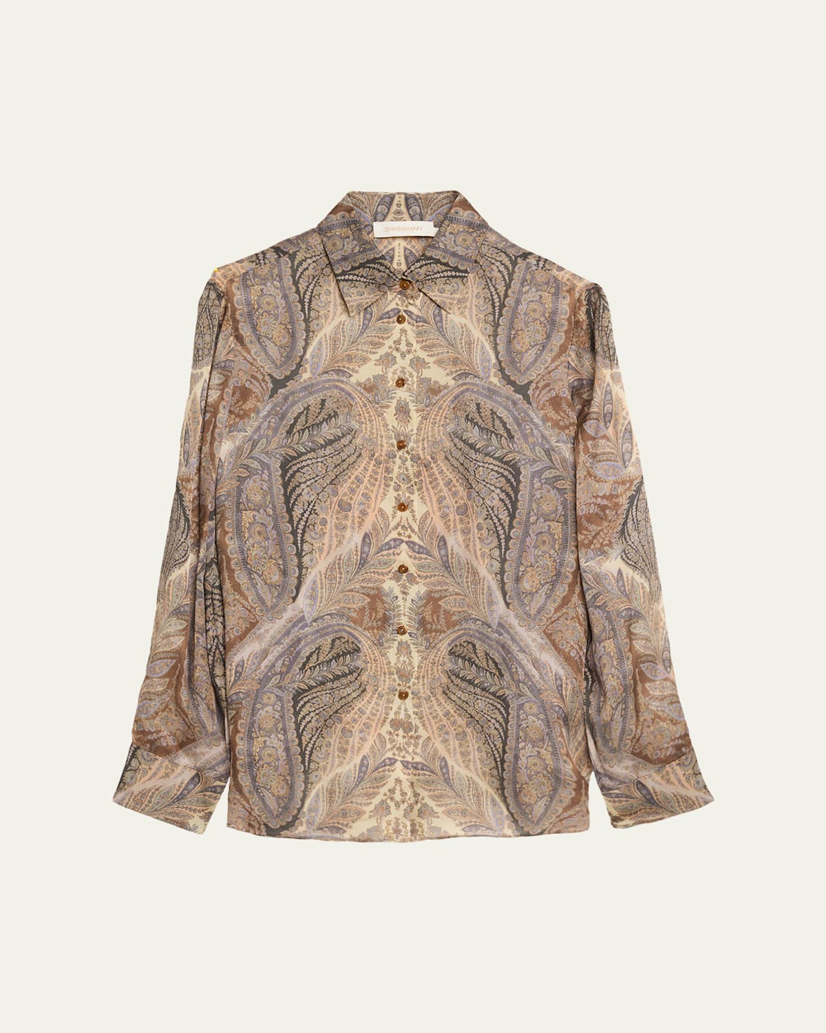 Zimmermann Hypnotic Printed Silk Shirt