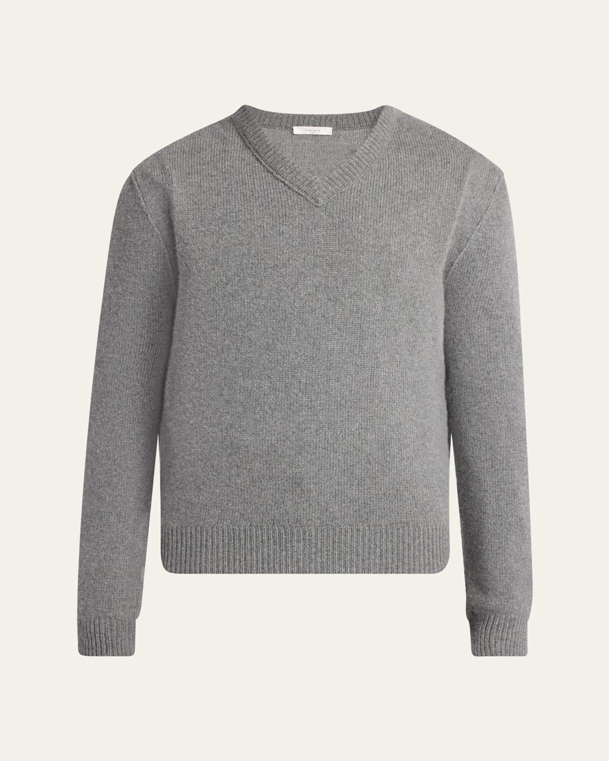 The Row Men's Horik Cashmere V-neck Sweater In Gray