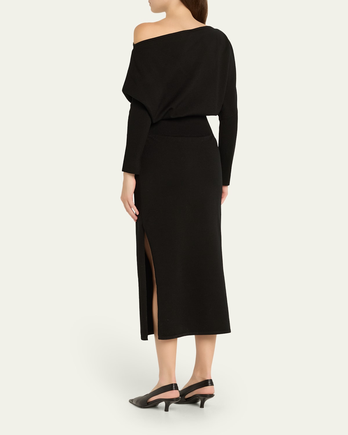 Janese Off-Shoulder Wool Midi Dress