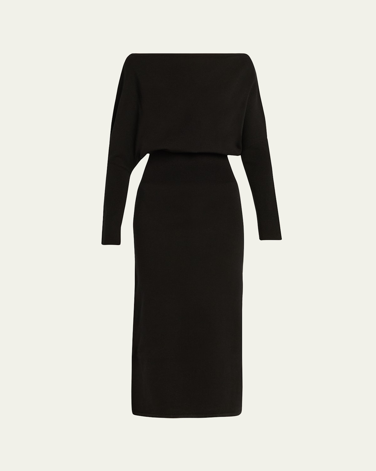 Simkhai Janese Off-shoulder Wool Midi Dress In Black