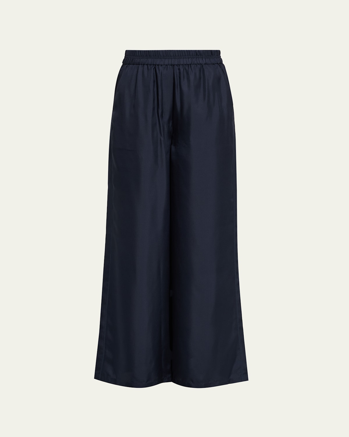 Theory Pull-on Silk Track Pants In Blue