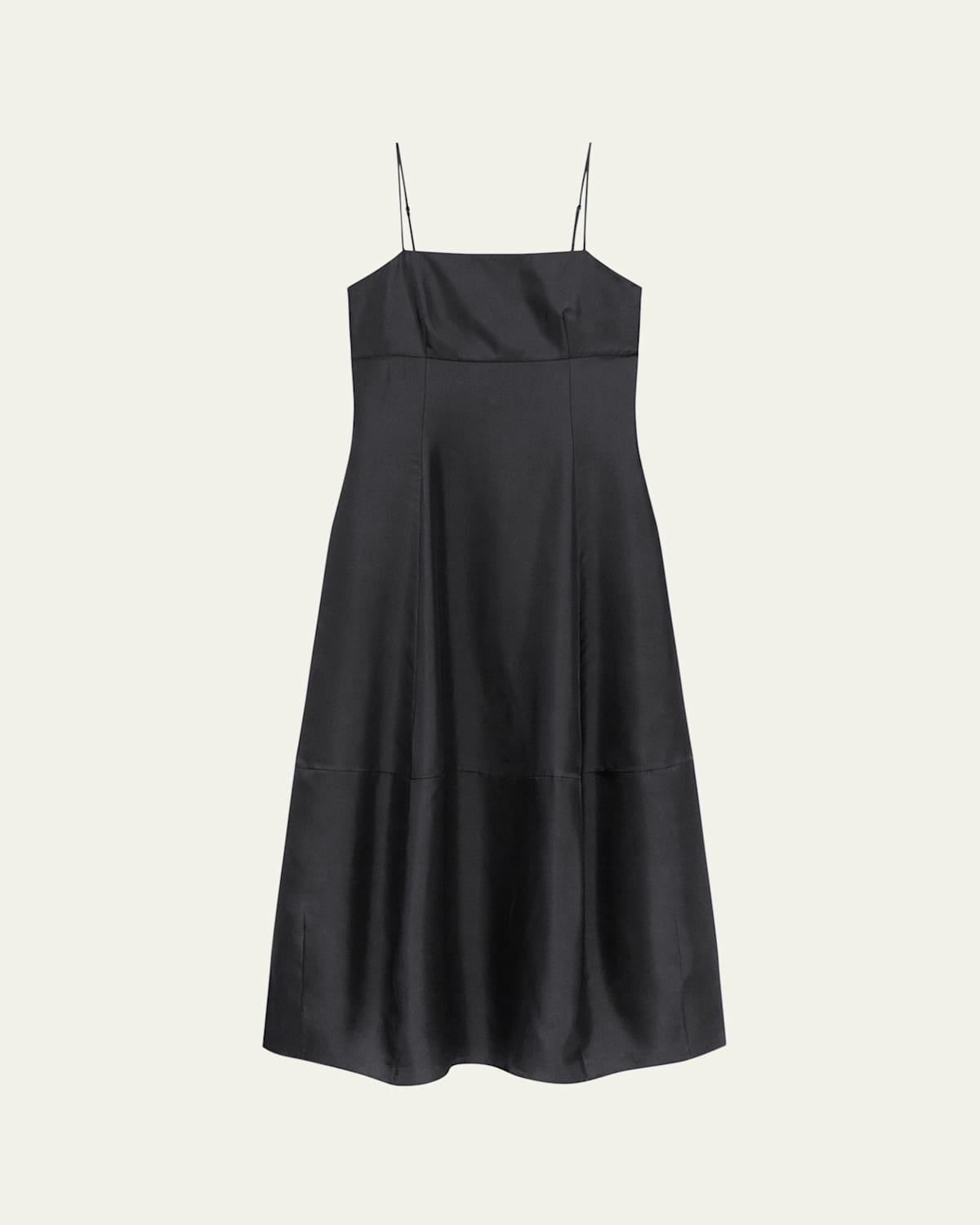 Theory Sleeveless Silk-twill Dress In Black