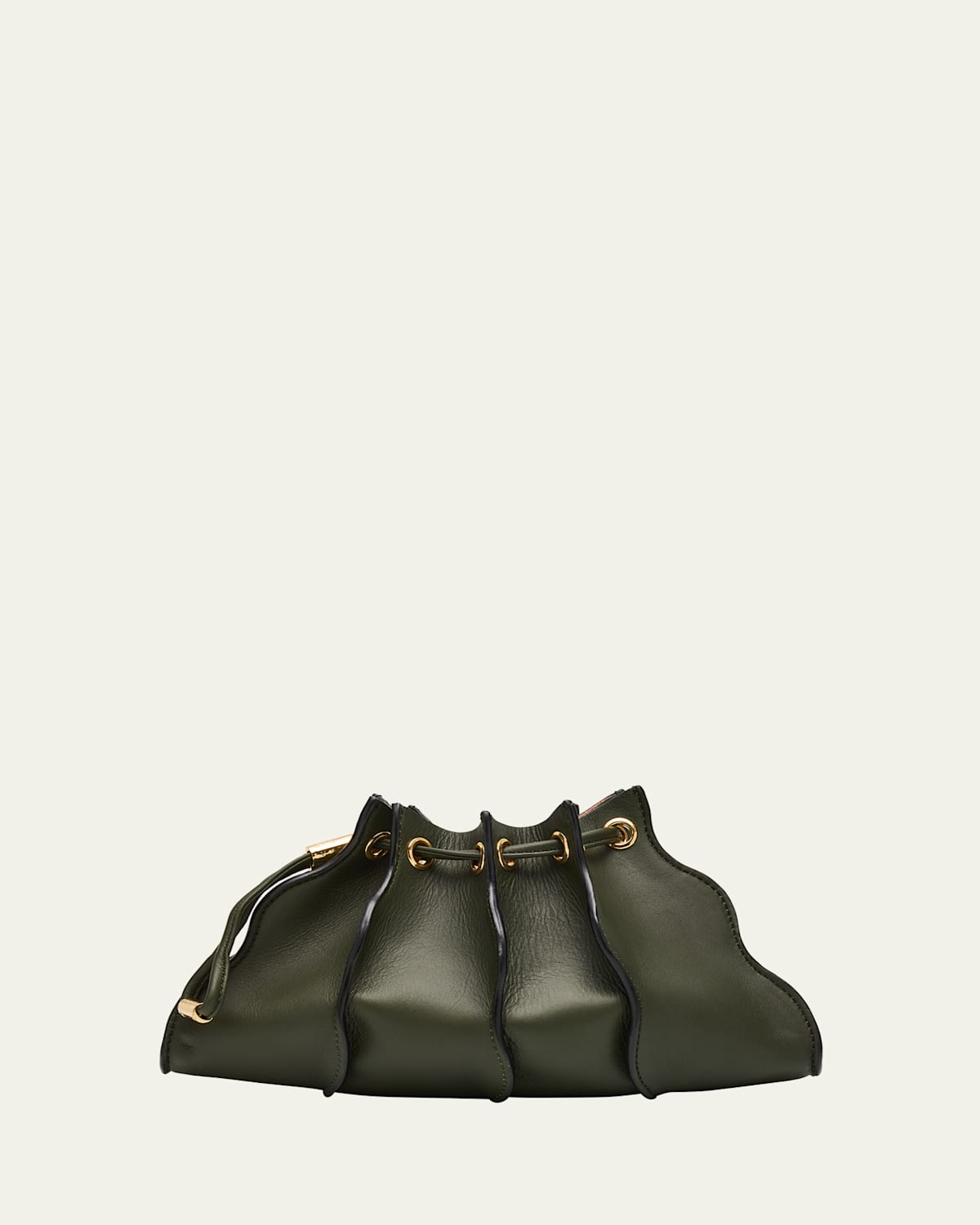Ulla Johnson Adria Mini Pleated Wave Leather Crossbody Bag