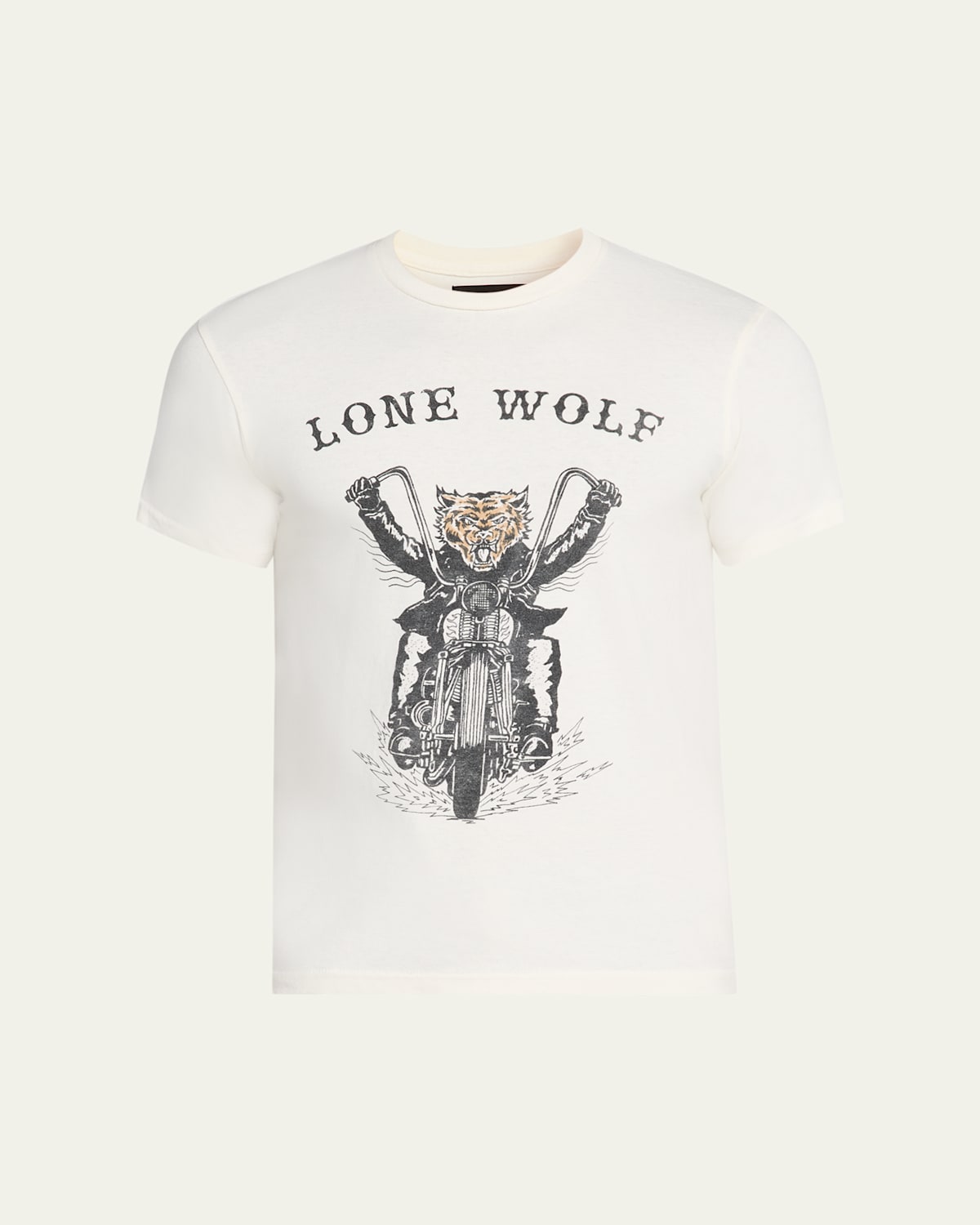 Gallery Department Men's Lone Wolf Relaxed-fit Graphic T-shirt In White