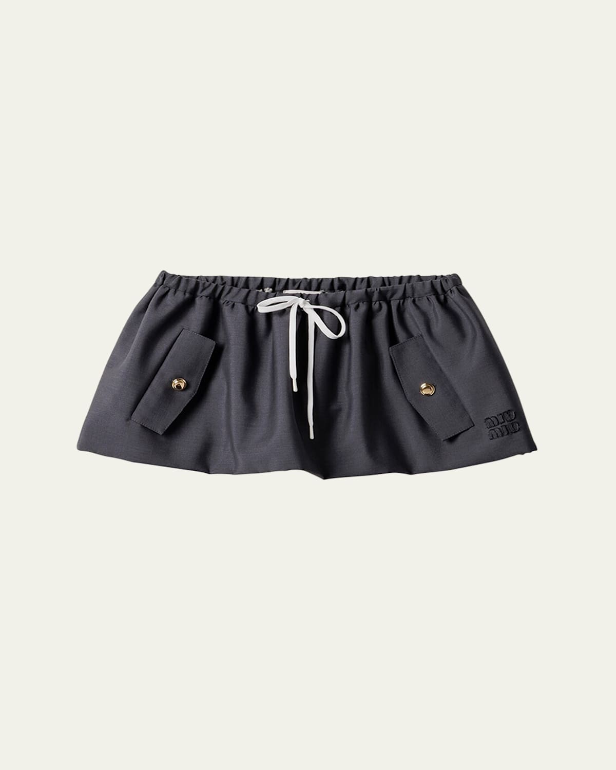 Miu Miu Drawstring Mini Skirt