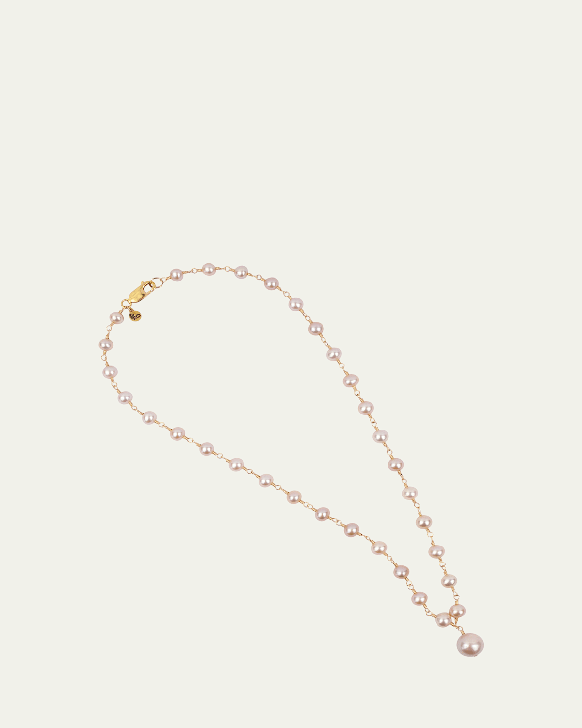 14k Gold Fill Primrose Necklace With Pearls, 18"