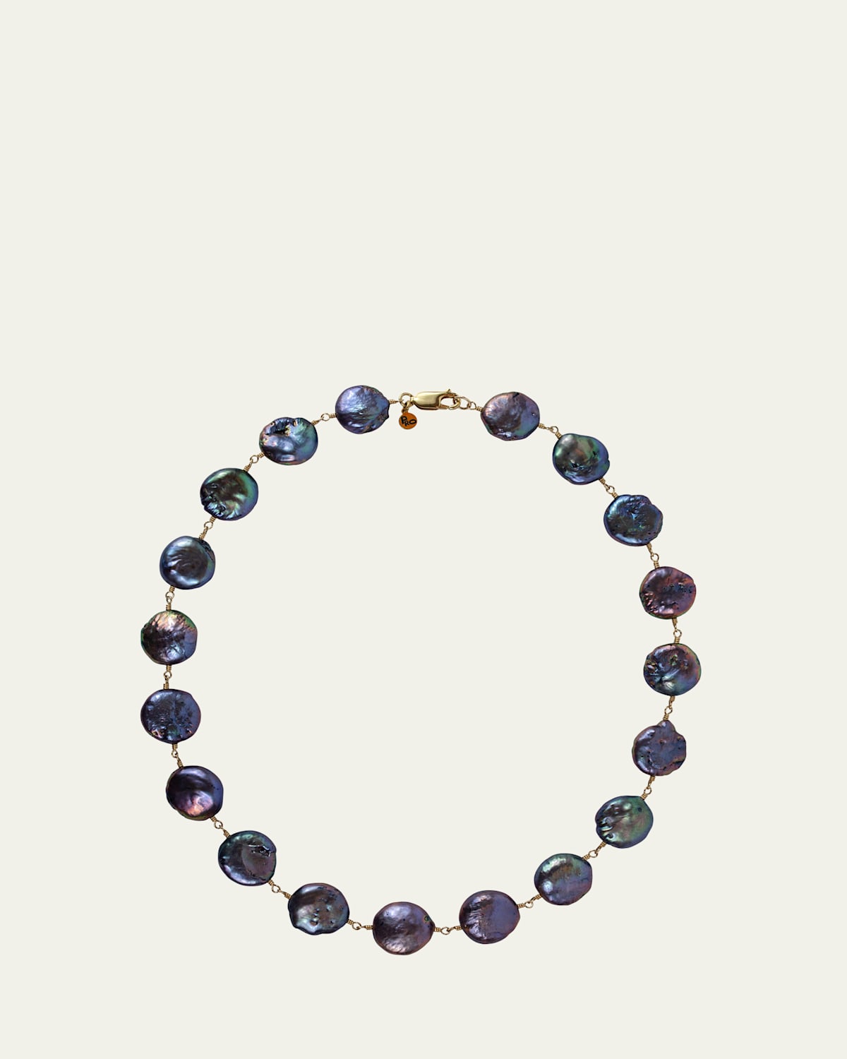 14K Gold Fill Nova Necklace with Pearls, 16"L