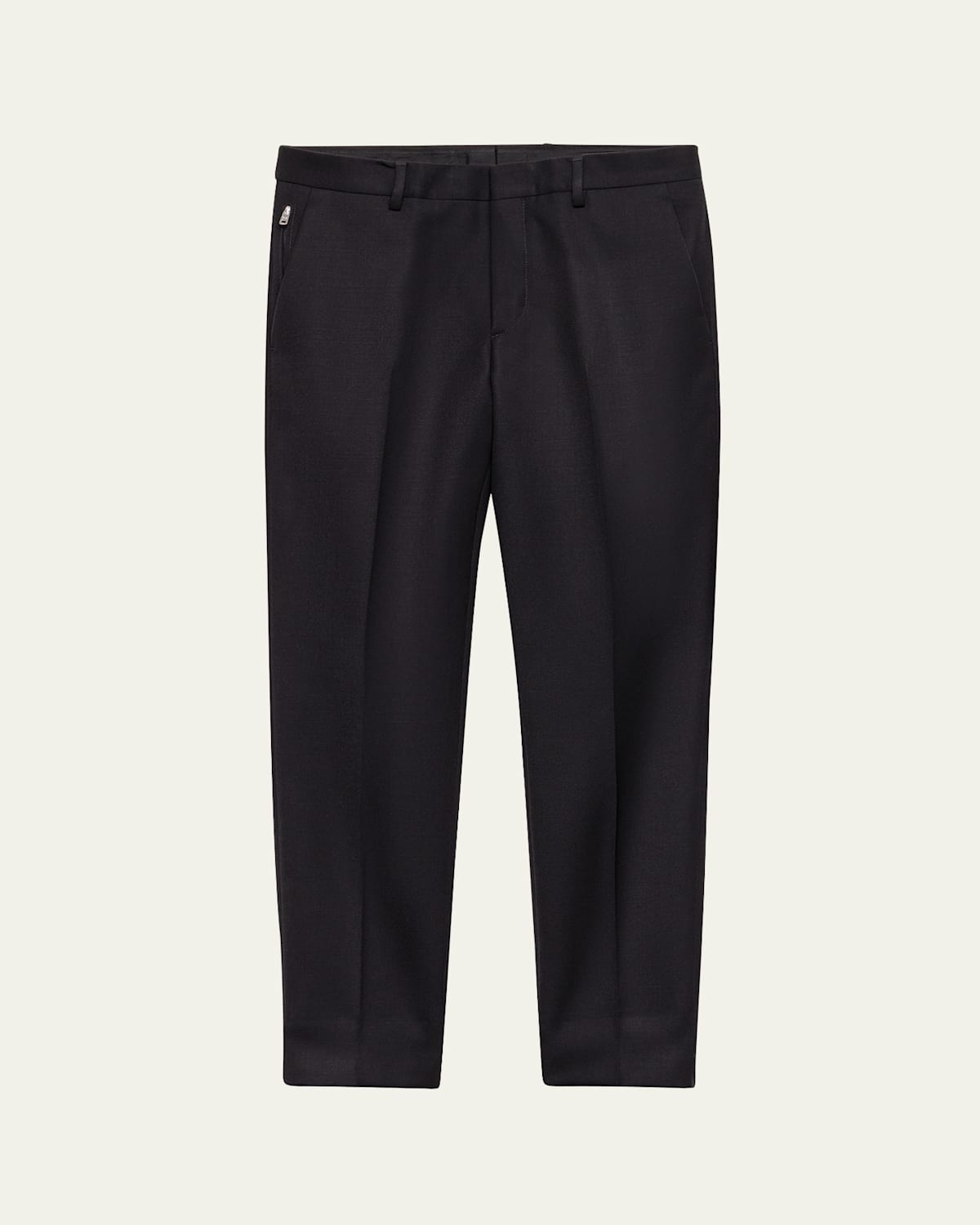 Men's Gabardine Tapered Flat-Front Pants