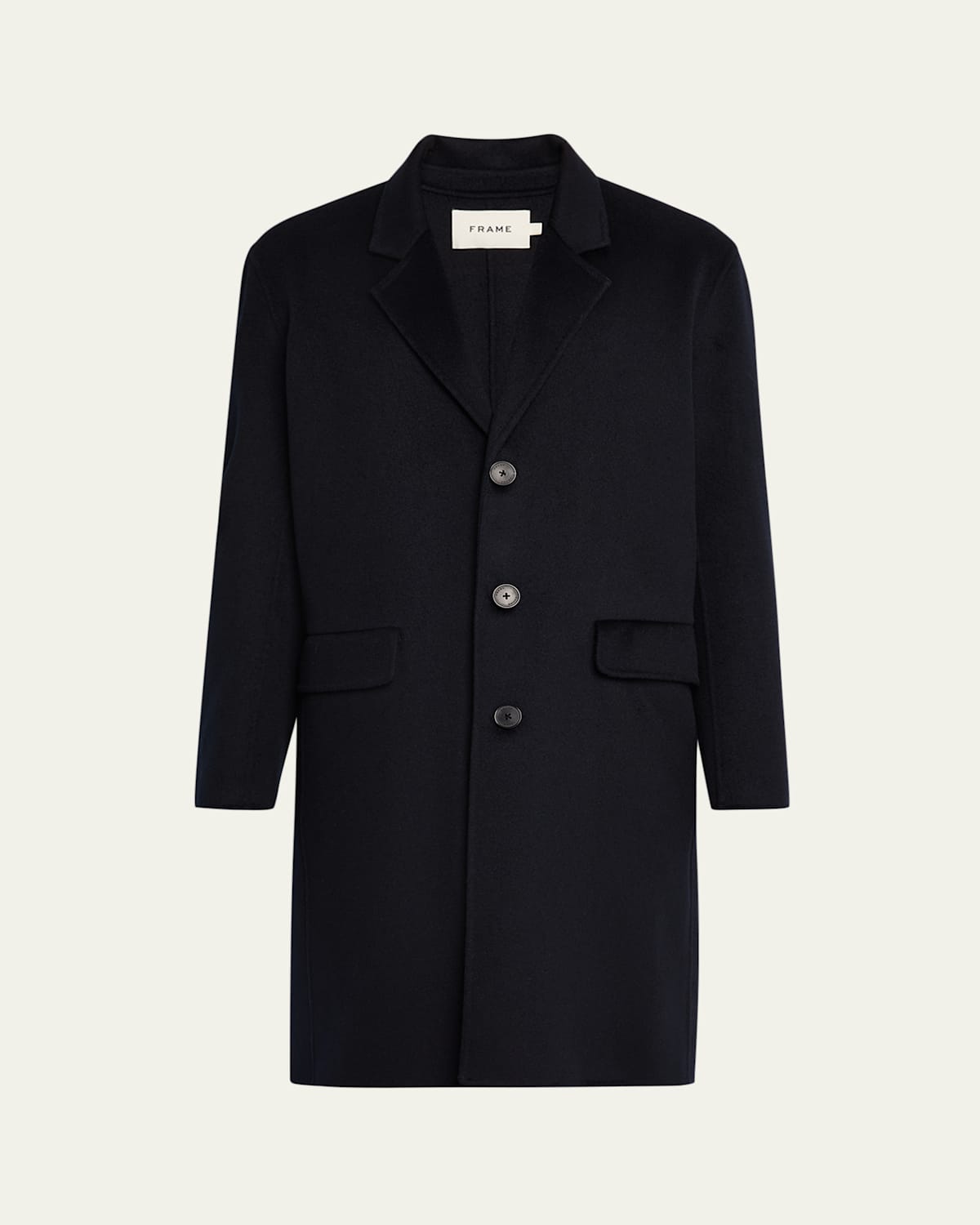 Frame Wool Double-faced Overcoat In Blue