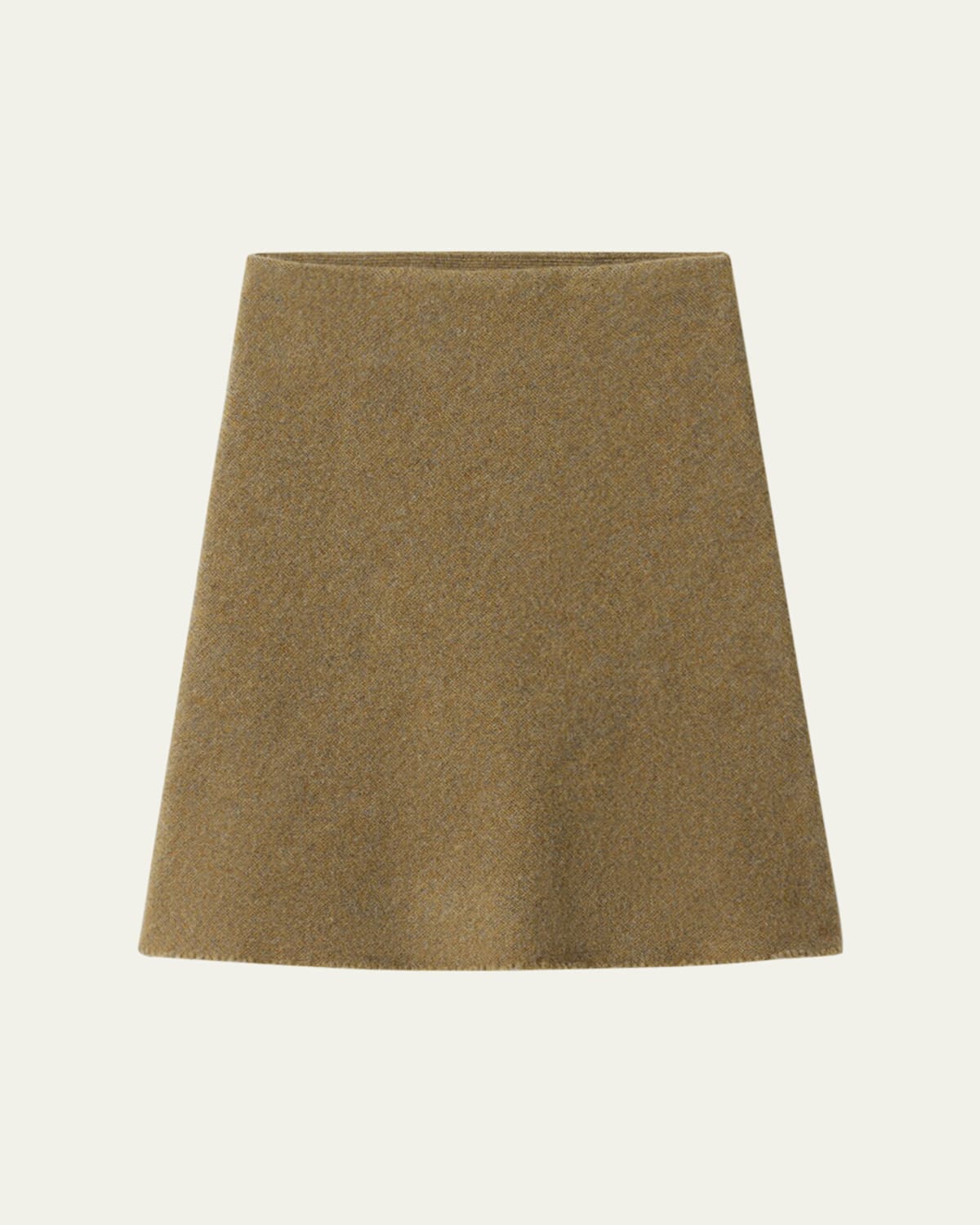 Miu Miu Wool A-line Skirt In Green