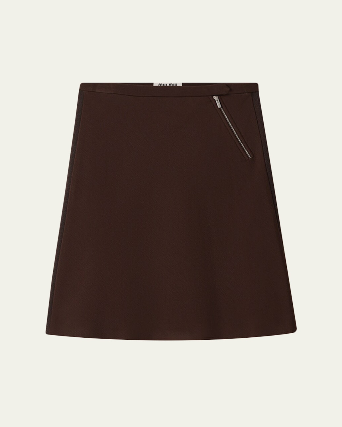 Miu Miu Zipper A-Line Skirt