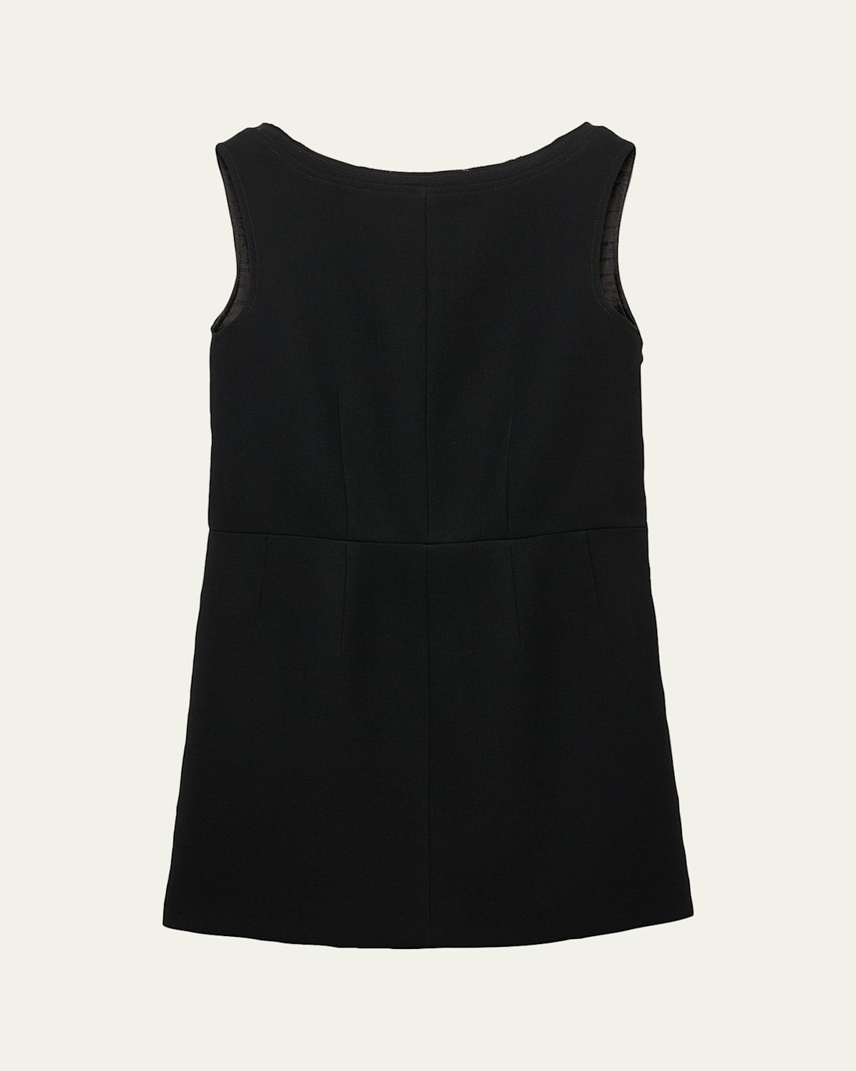 Prada Wool Bow Mini Dress In Black