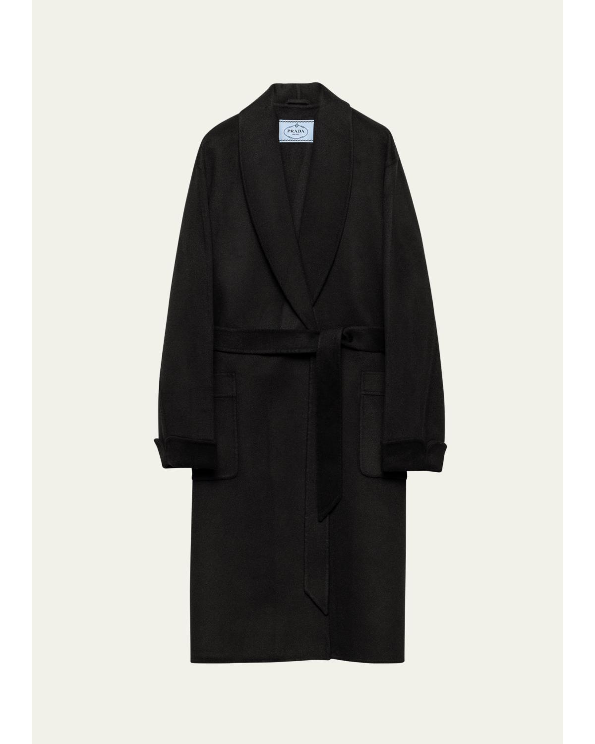 Cashmere Long Wrap Coat