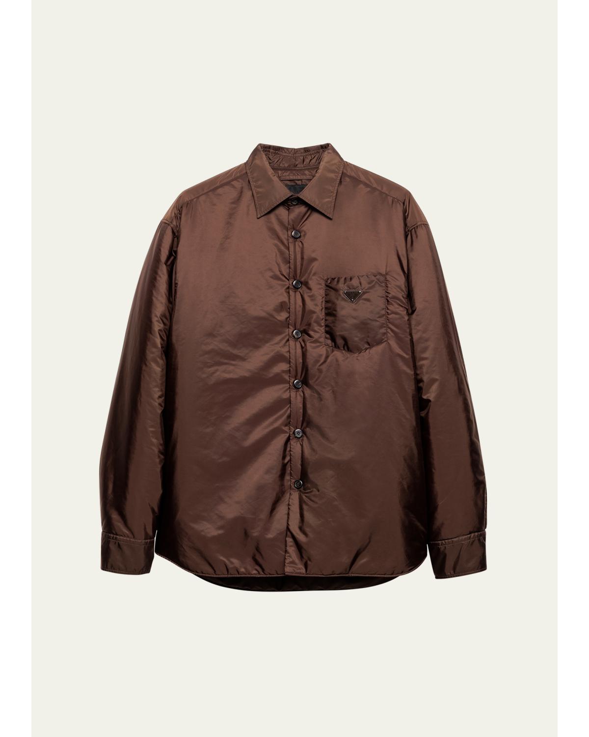 Men'S Re-Nylon Padded Button-Down Shirt