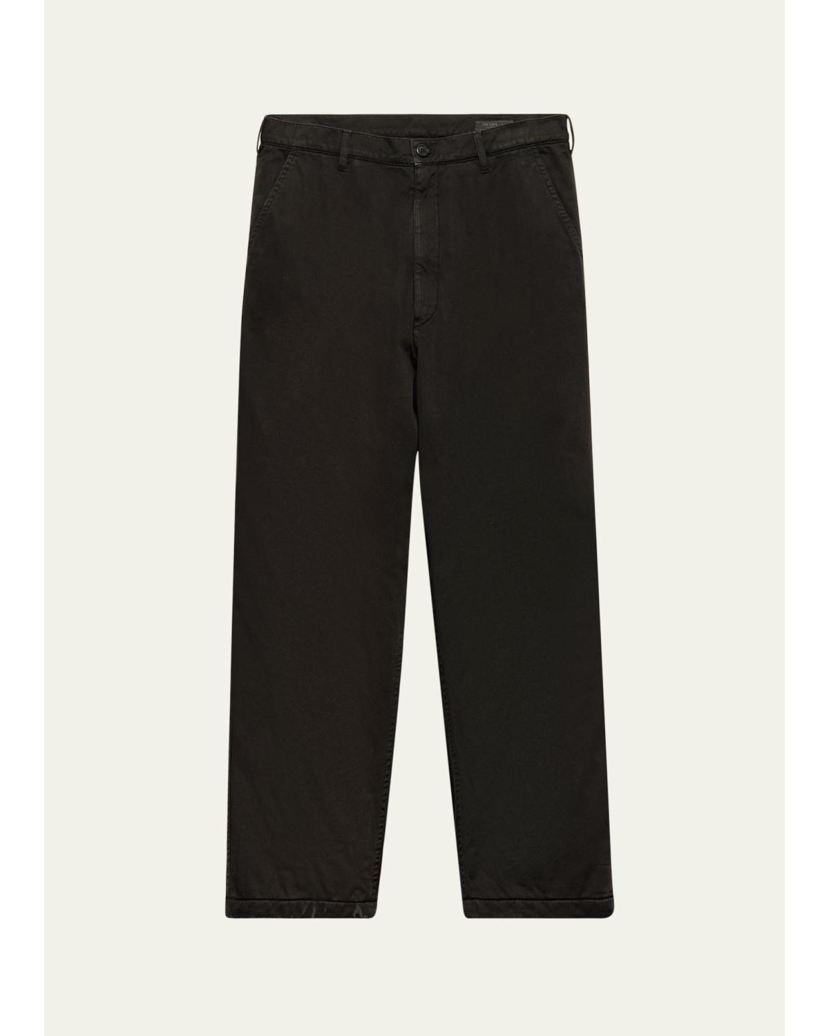 Men'S Cotton Gabardine Flat-Front Pants