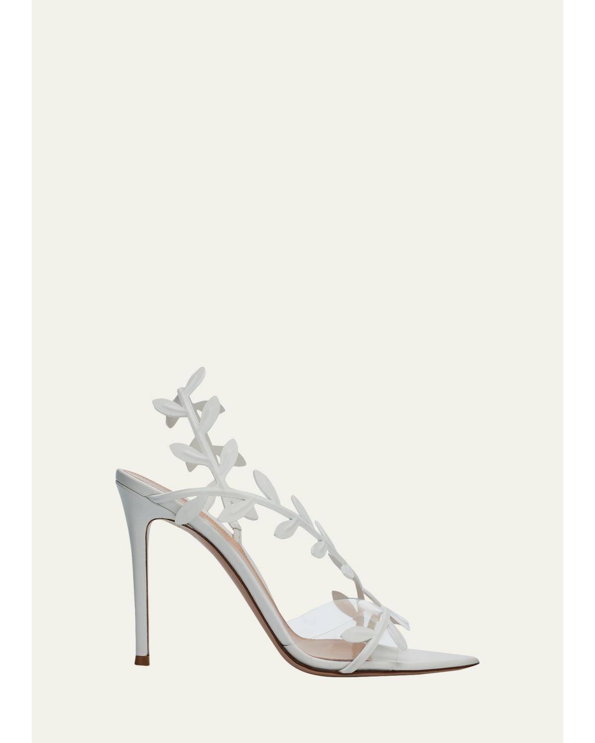 105Mm Flavia Leather Wrap Sandals