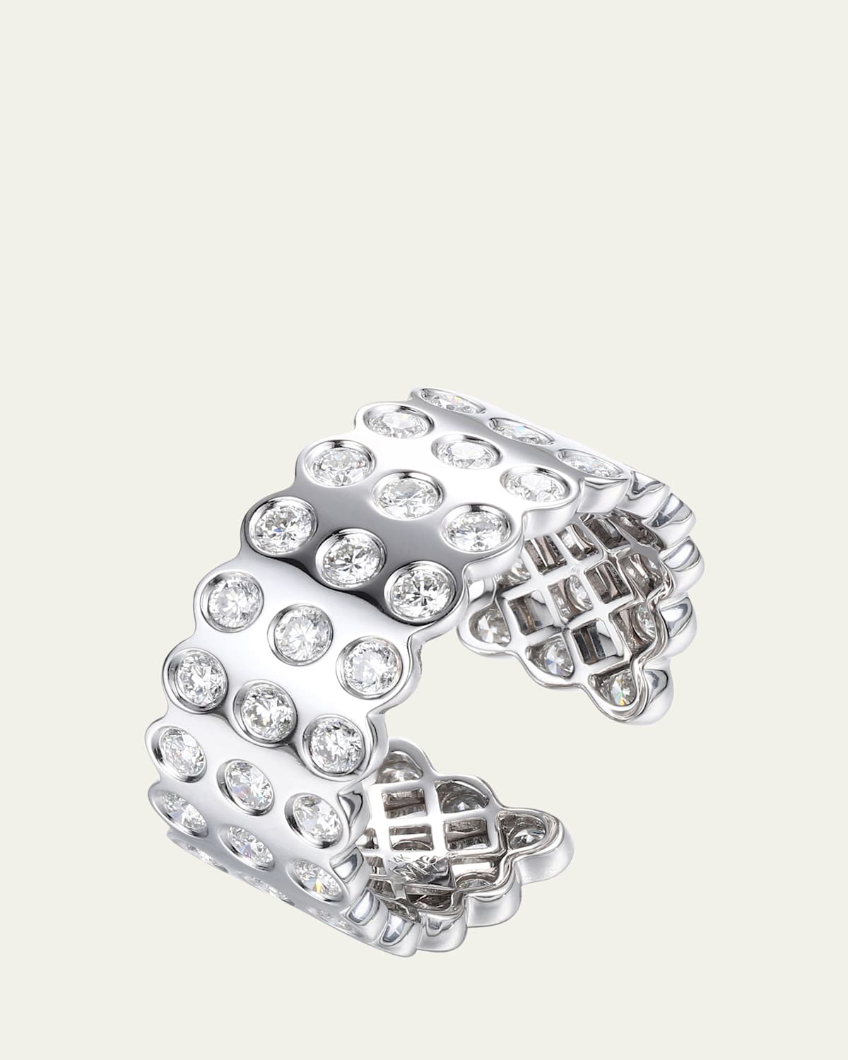 TYPE JEWELRY 14K White Gold LEGGO 2.0 Large Diamond Ring