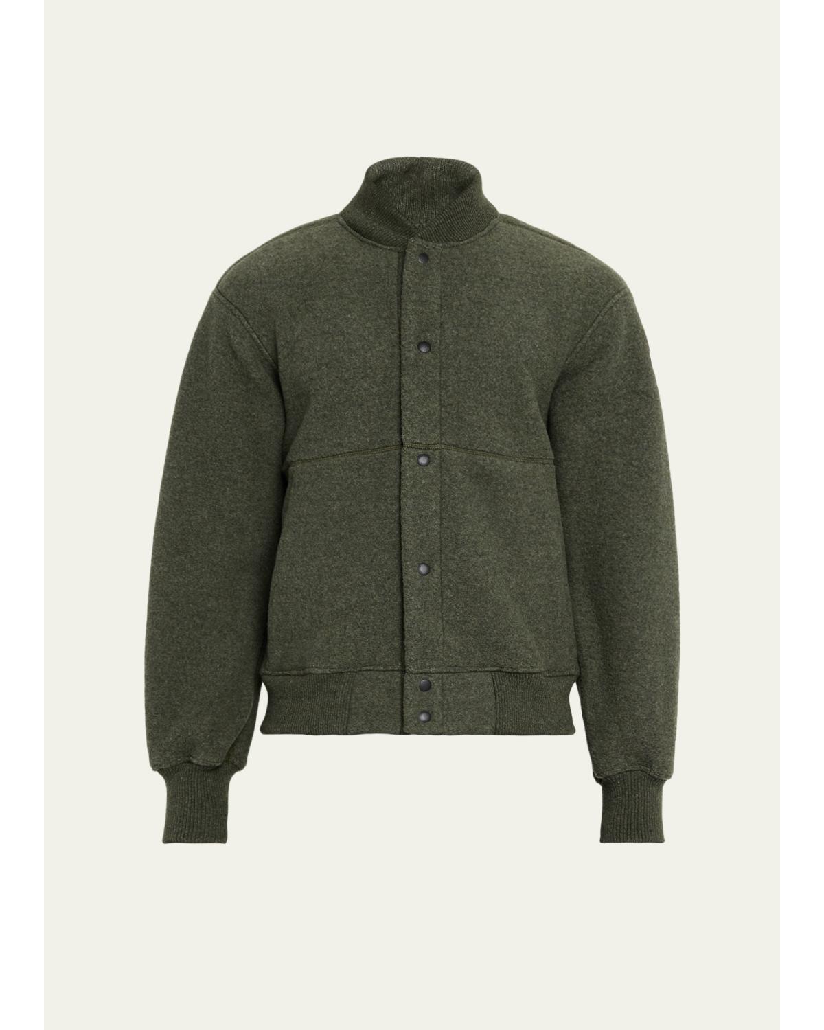 Men's Hudson Fleece Snap-Front Bomber Jacket