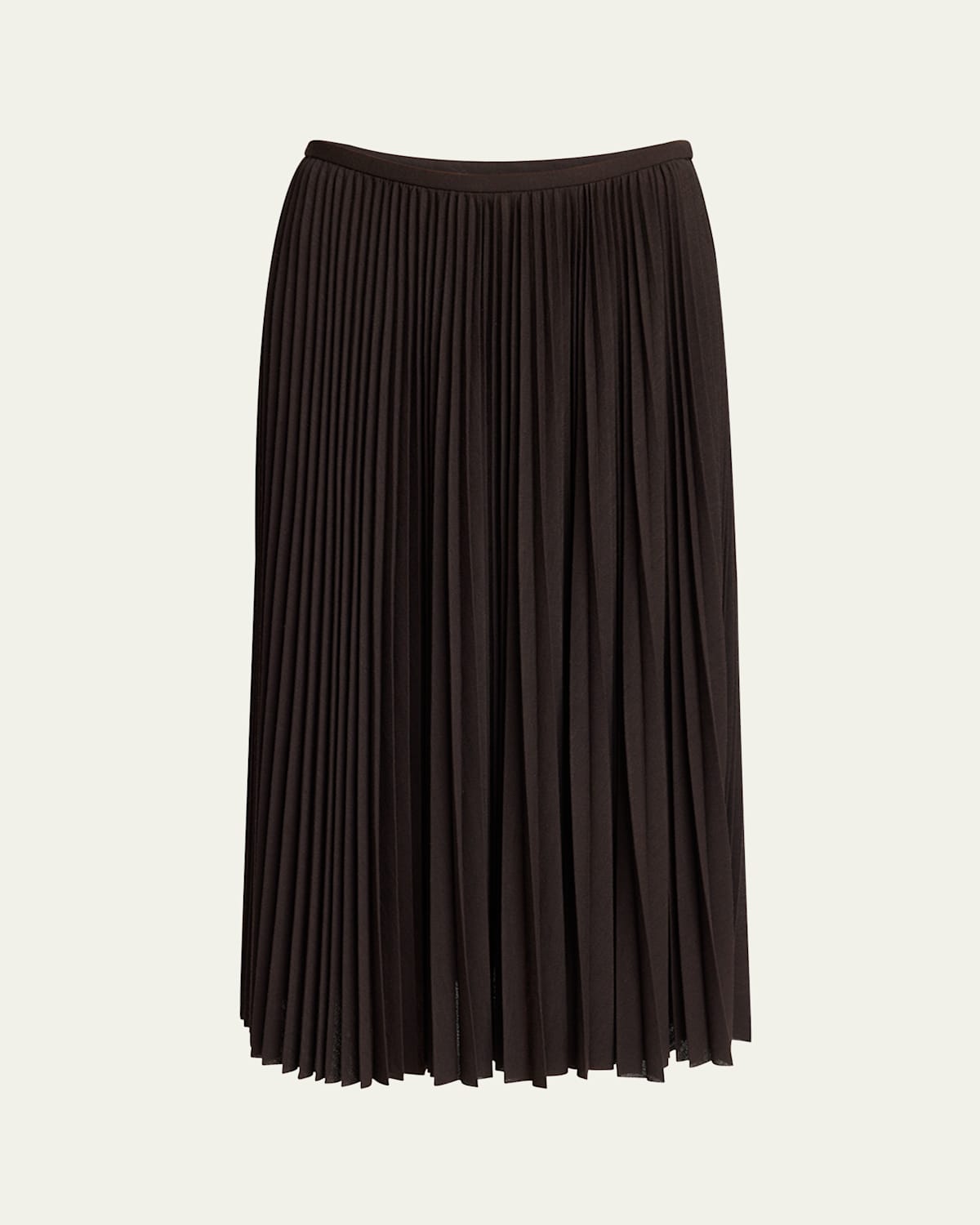 Proenza Schouler Eda Pleated Jersey Midi Skirt In Brown