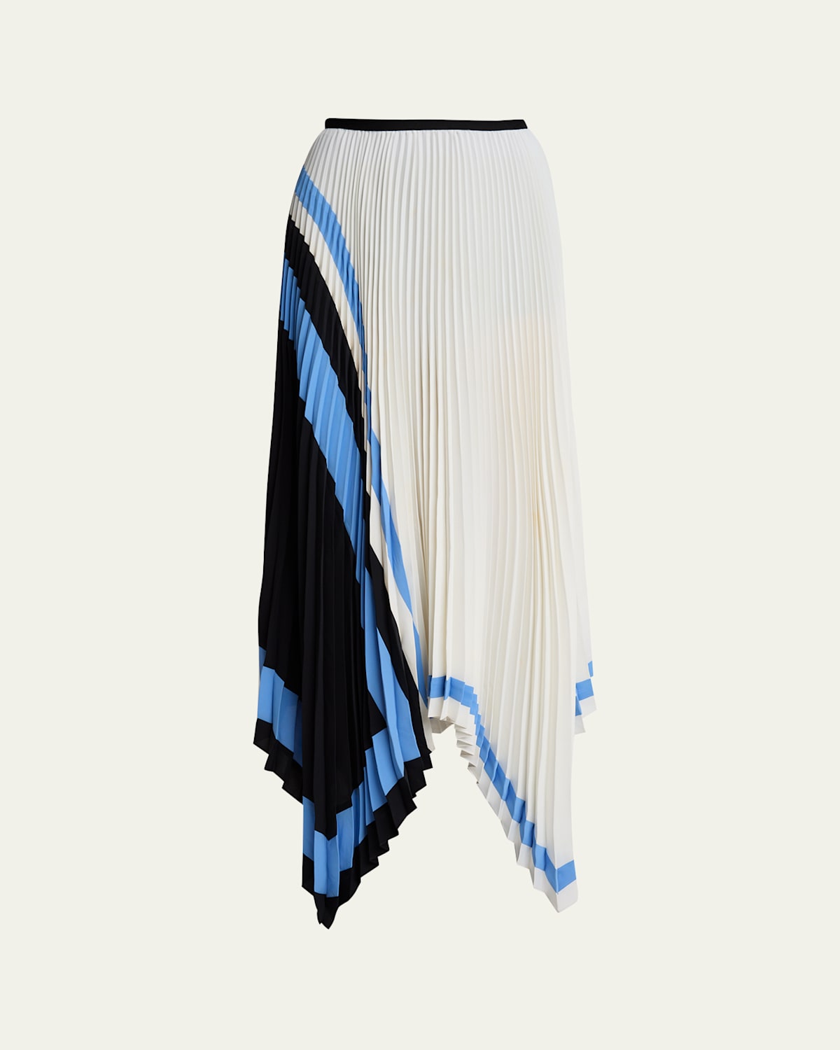Proenza Schouler Emilia Pleated Handkerchief Midi Skirt In Multi