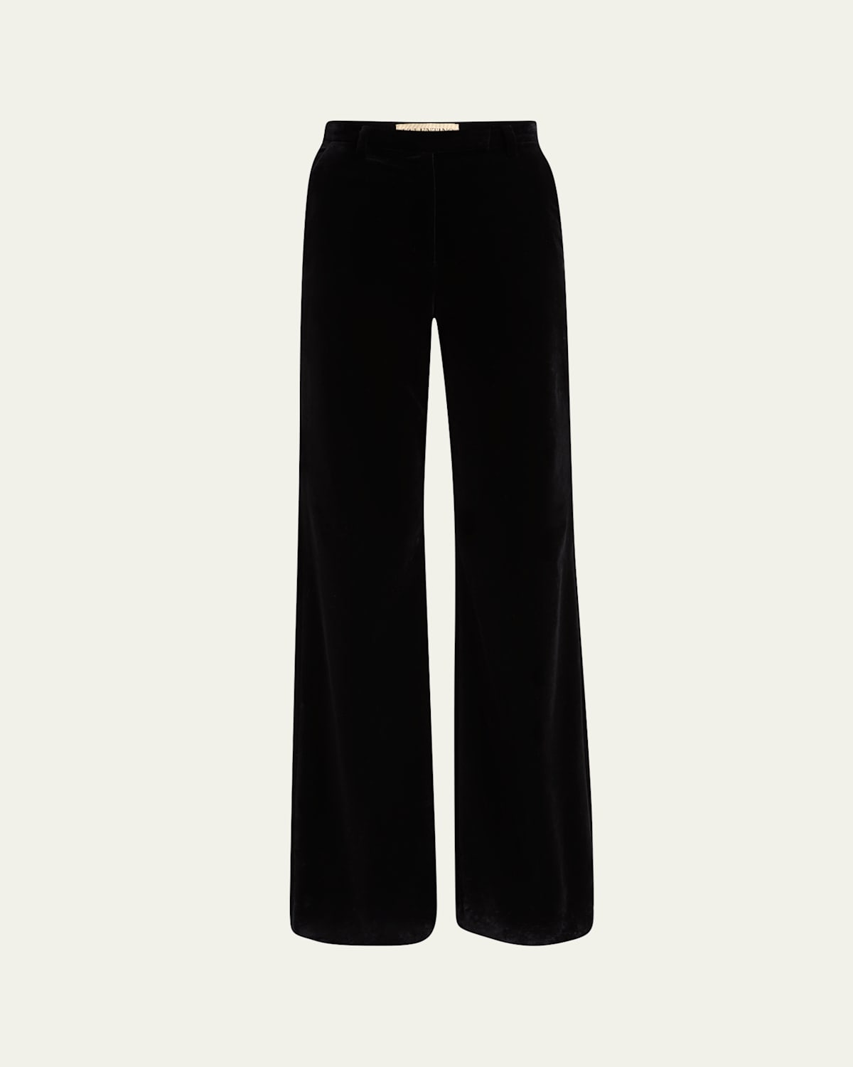 Valentino Velvet Wide-leg Pants In Black