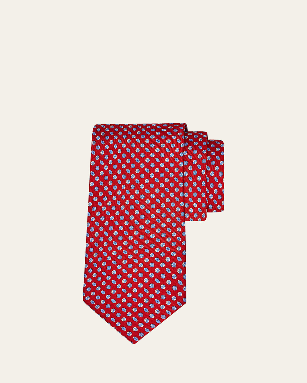 Ferragamo Men's Sports Ball Print Silk Tie