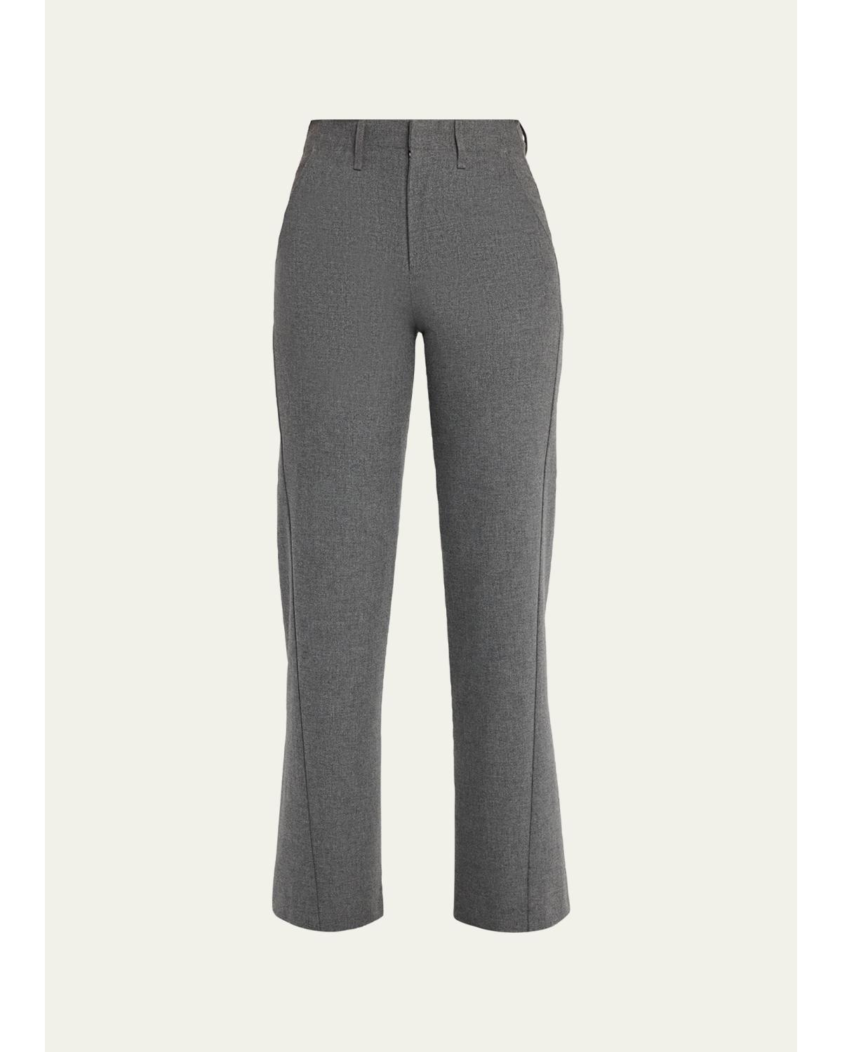 Rag & Bone Shea Tailored Wool-blend Pant In Gray