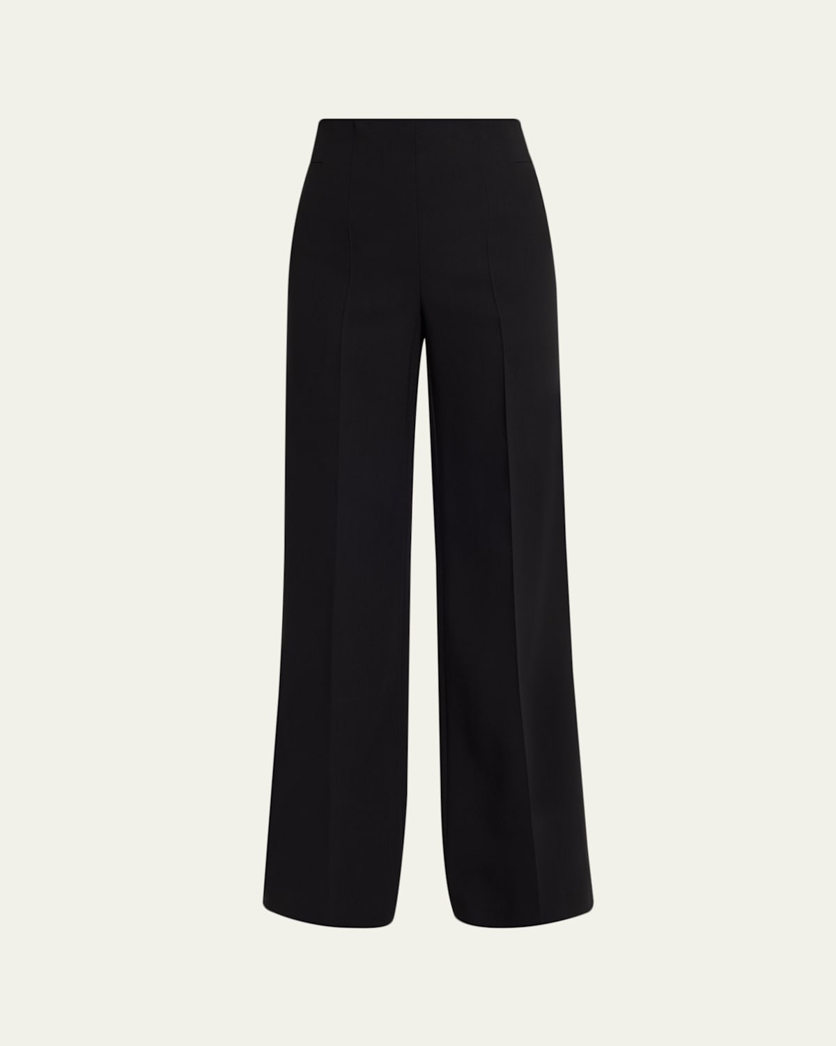 Akris Double-face Wool Bootcut Trousers In Black