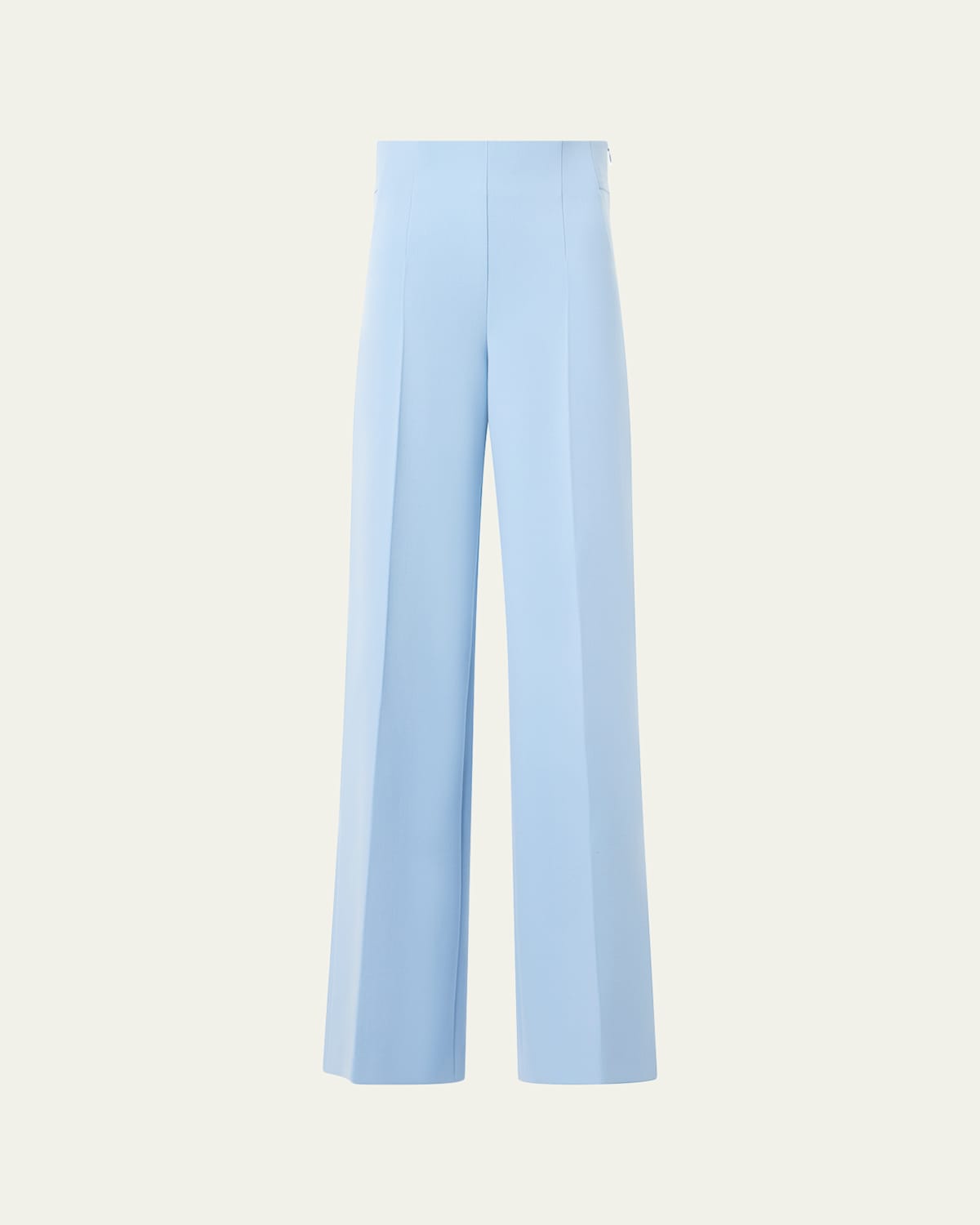 Akris Double-face Wool Bootcut Trousers In Blue