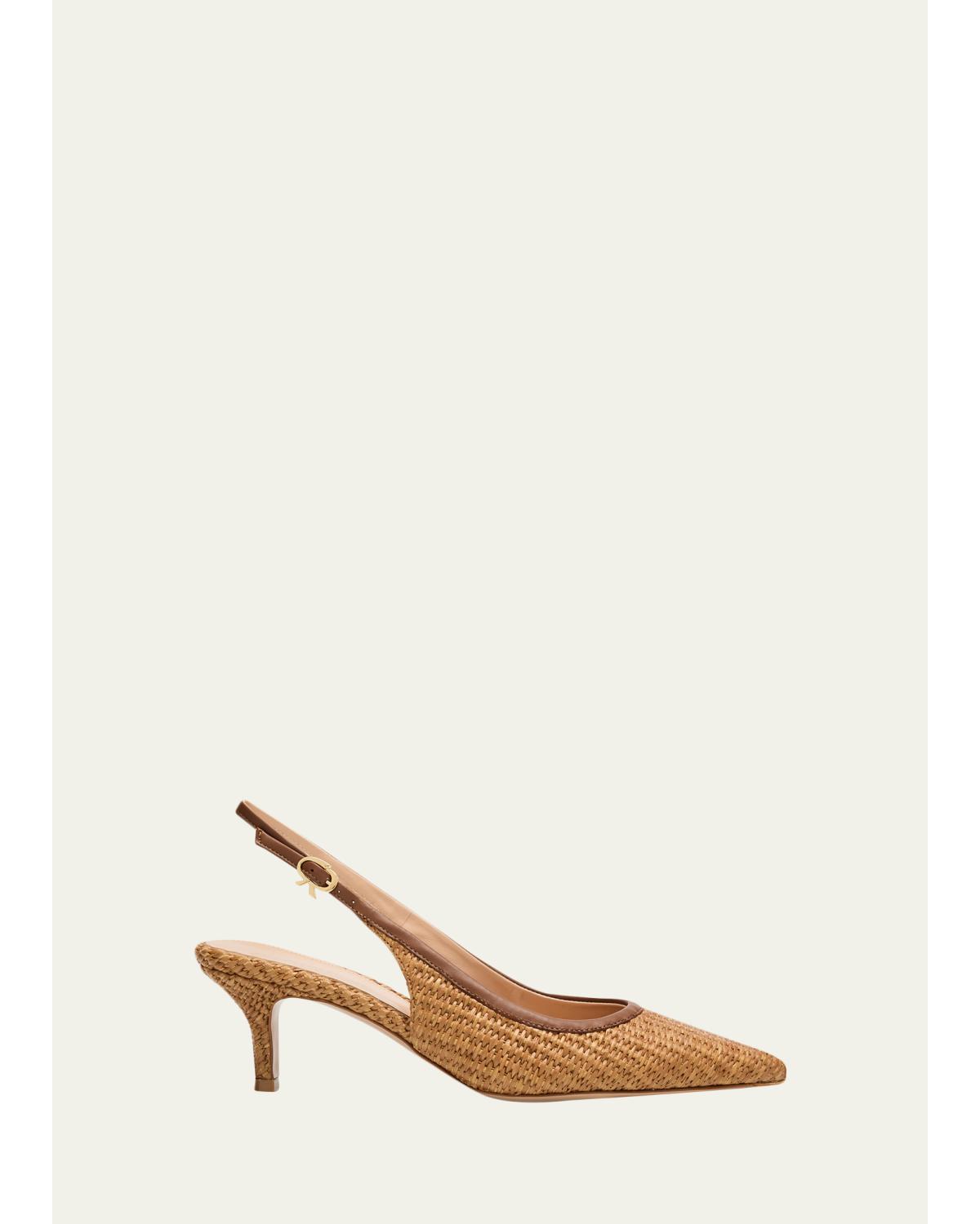 Marbella Raffia Slingback