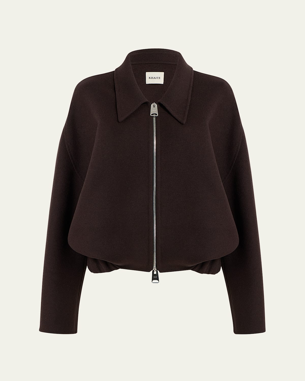 Khaite Odin Oversized Double-face Wool Jacket In Brown