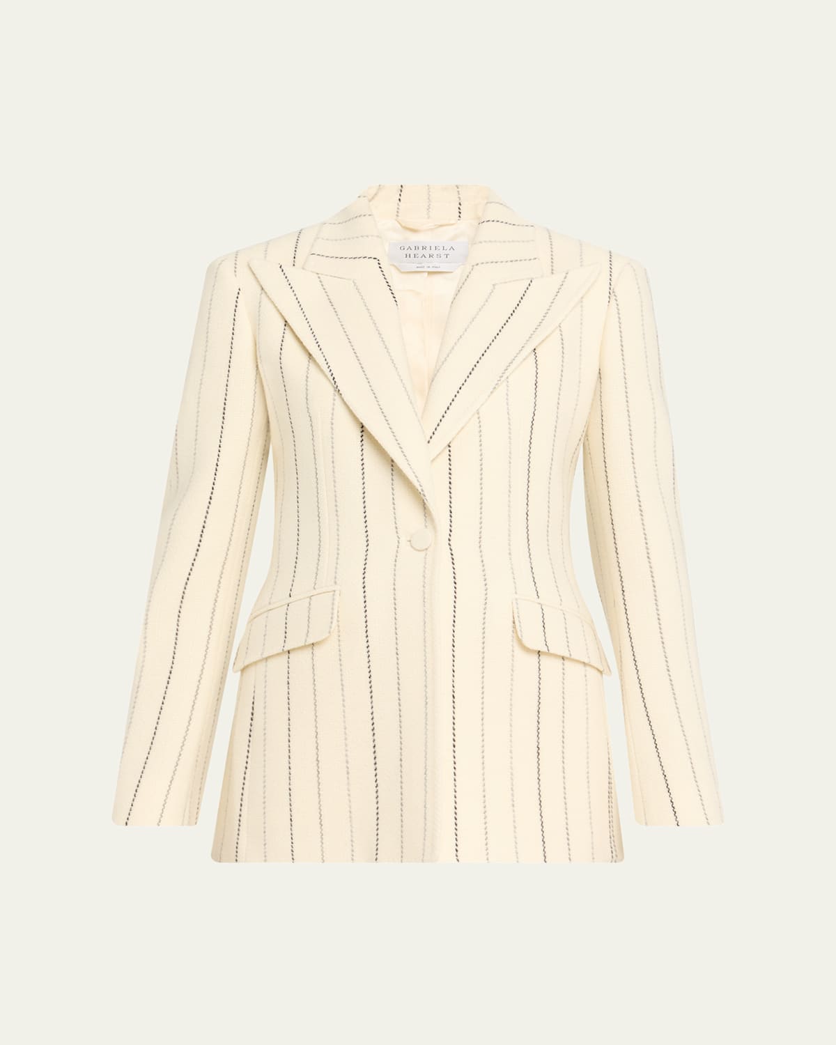 Gabriela Hearst Leiva Pinstripe Wool Cashmere Blazer In Multi