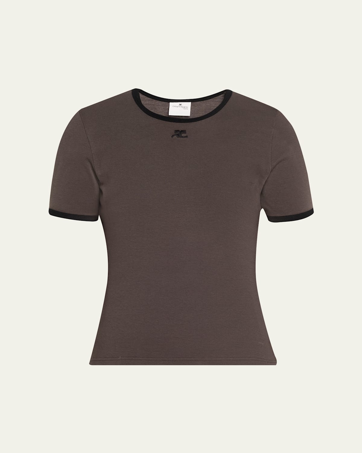 Courrèges Contrast Trim Short-sleeve T-shirt