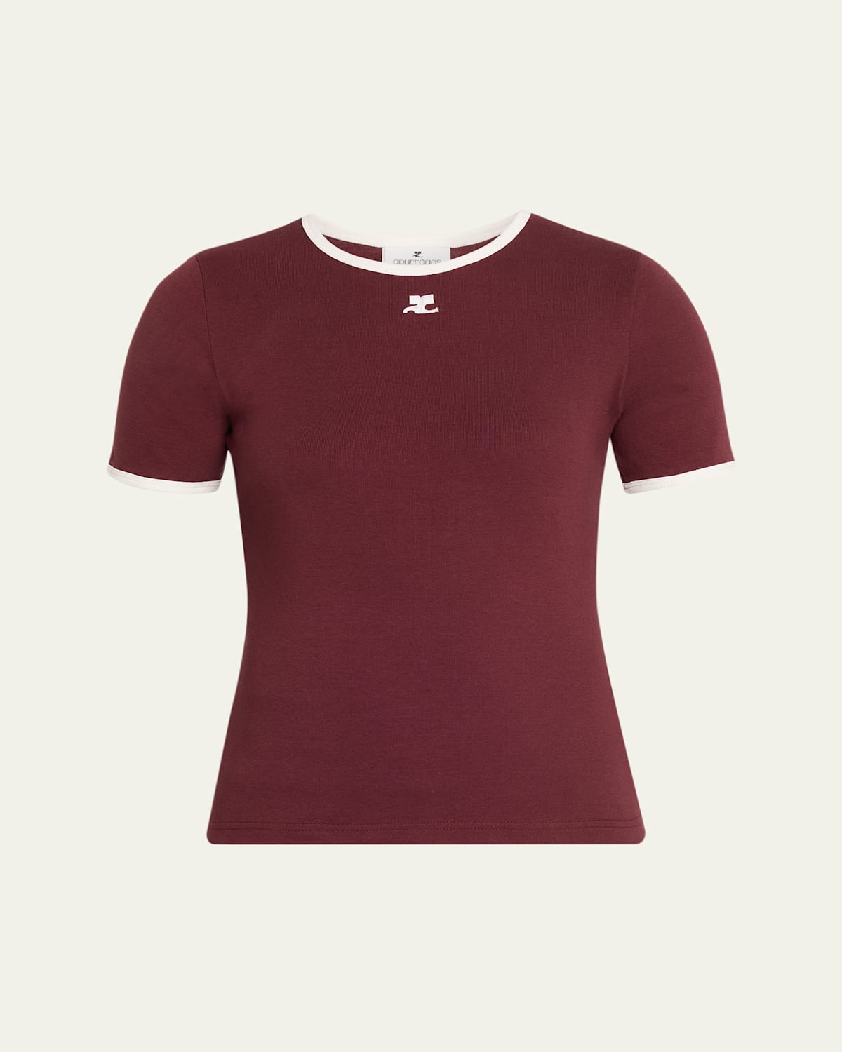 Courrèges Contrast Trim Short-sleeve T-shirt