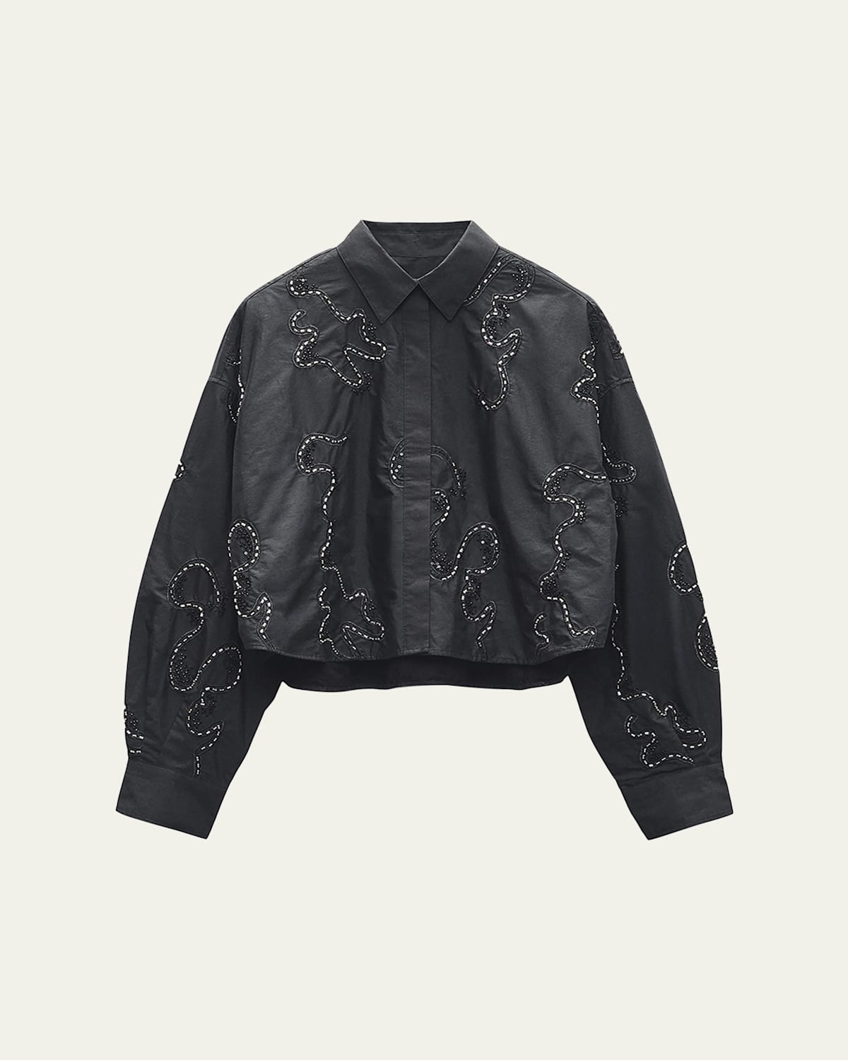 Rag & Bone Beatrice Embroidered Long-sleeve Shirt