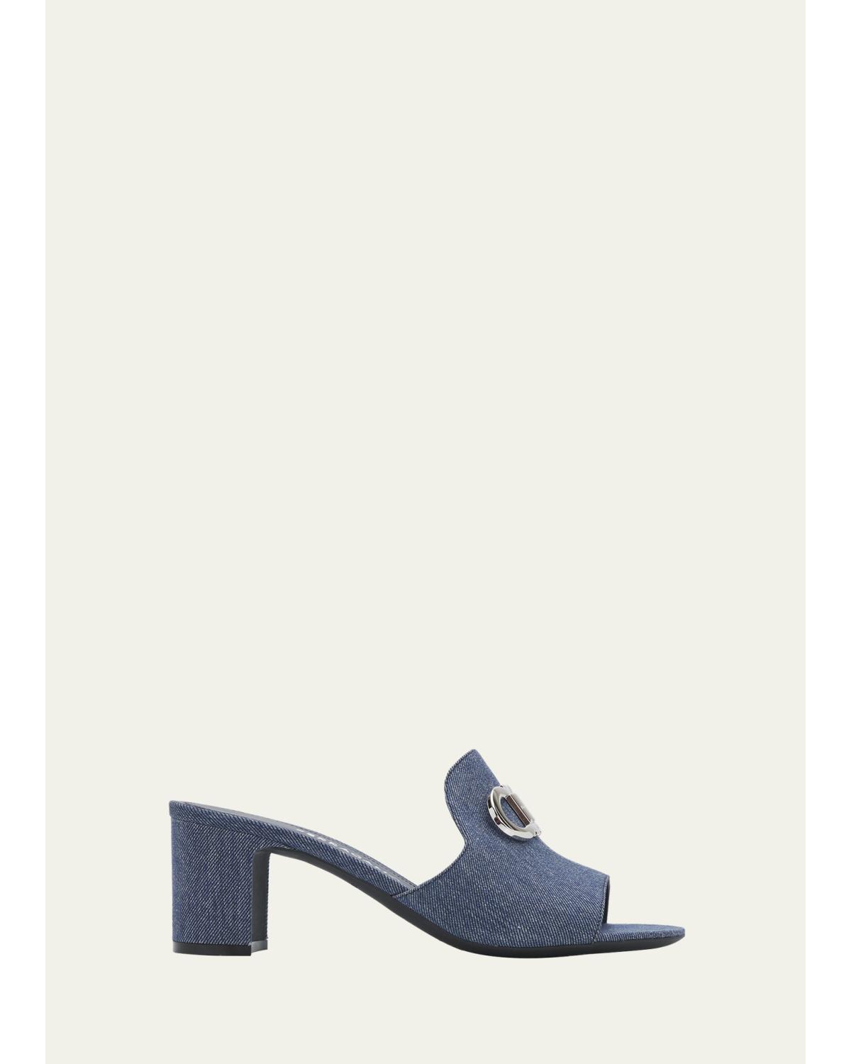 55Mm Rexy Denim Mule Sandals
